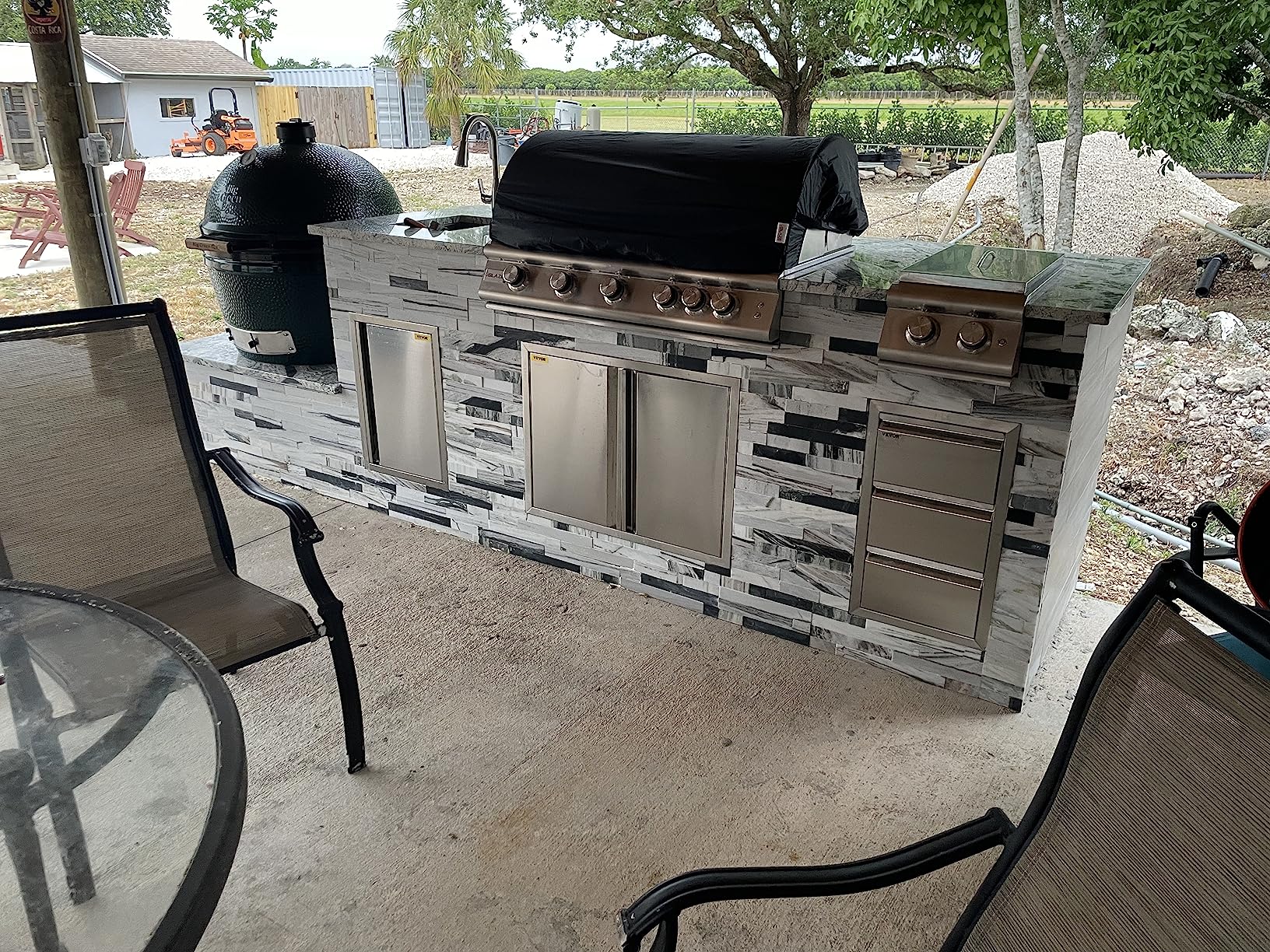 Heavy-Duty Stainless Steel Outdoor | Blaze Double Side Burner Natural Gas Grill Barbeque | LED Lights Thermometer | Best Of Backyard For Grilling Masters | BLZ-SB2LTE-NG - Customer Photo 2