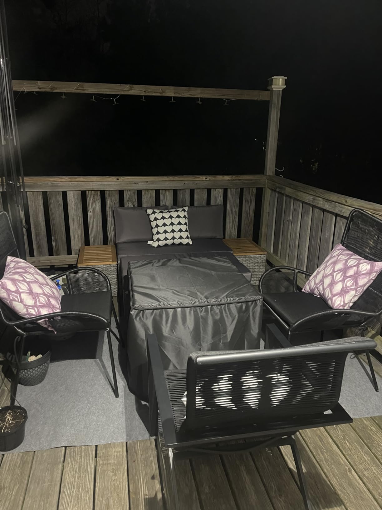 Flamaker Outdoor Rattan Lounge Chair with 2 Side Tables, Multifunctional Outdoor Patio Daybed with Footrest, Cushions, Storage Ottoman,Chaise Lounge Chair for Backyard Porch Poolside(Beige) Customer Review Flamaker Outdoor Rattan Lounge Chair with 2 Side Tables, Multifunctional Outdoor Patio Daybed with Footrest, Cushions, Storage Ottoman,Chaise Lounge Chair for Backyard Porch Poolside(Beige) - Customer Photo 2