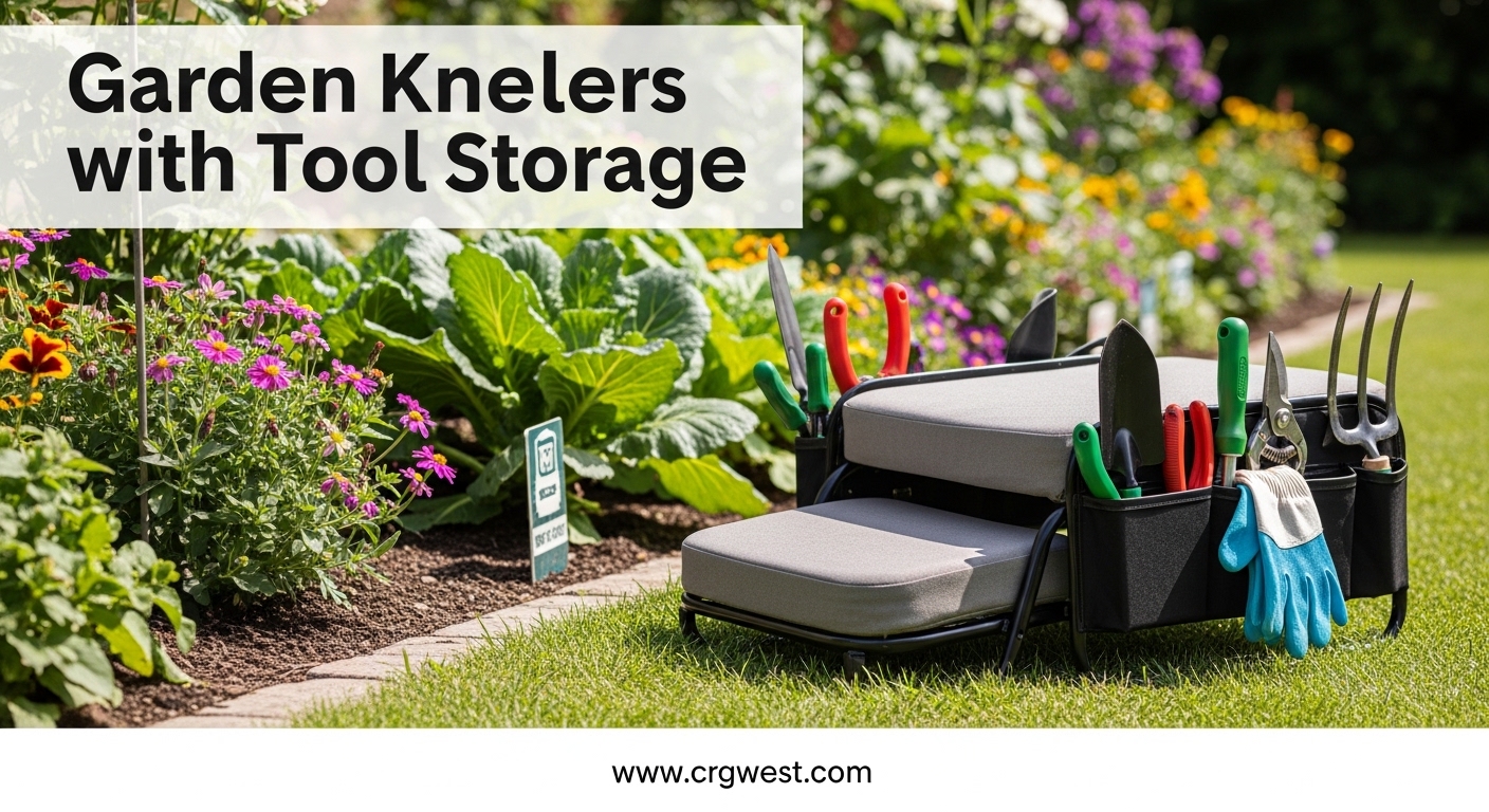 Garden Kneelers with Tool Storage