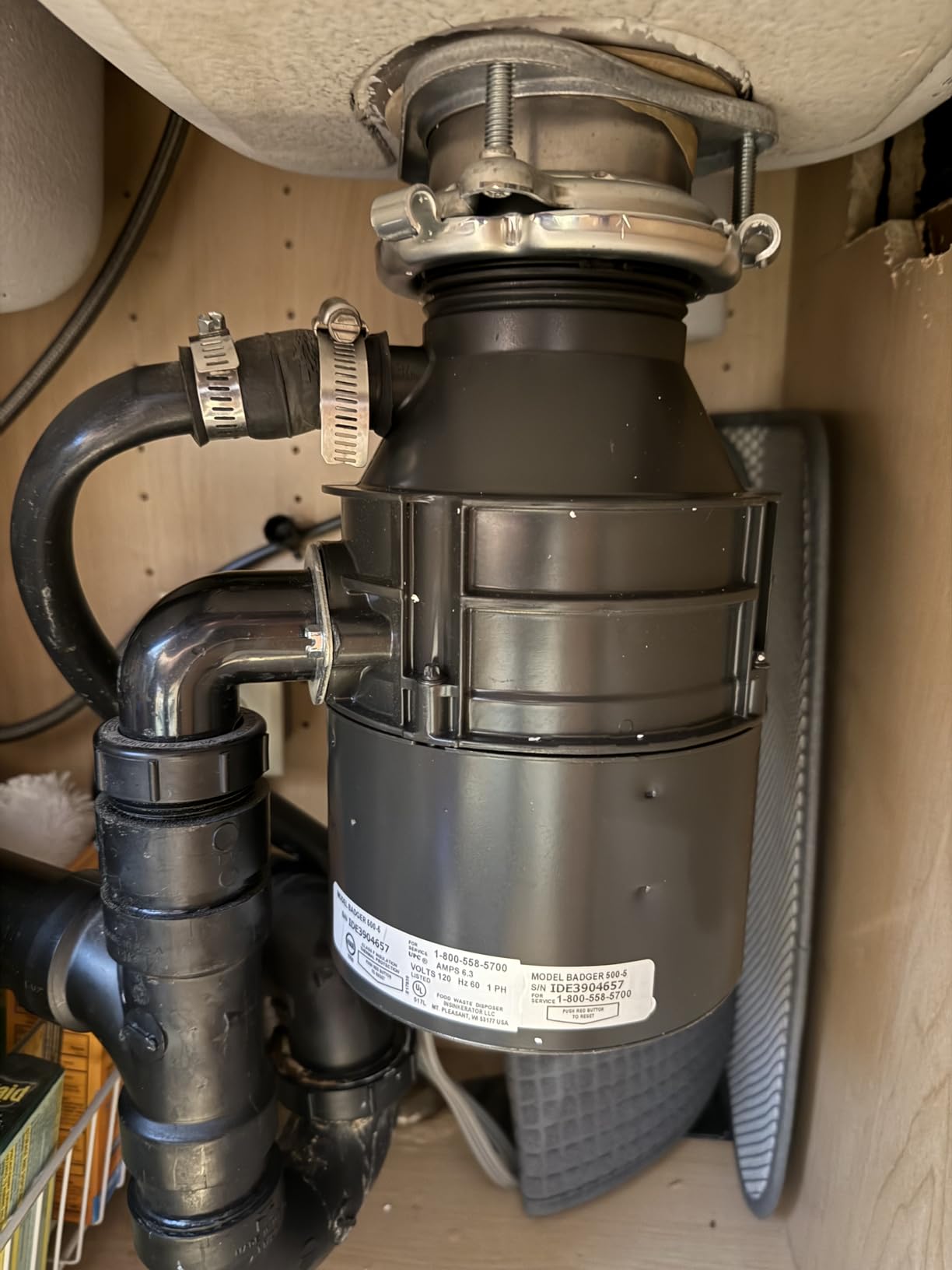 InSinkErator Badger 5 Garbage Disposal, Standard Series 1/2 HP Continuous Feed Food Waste Disposer - Customer Photo 1