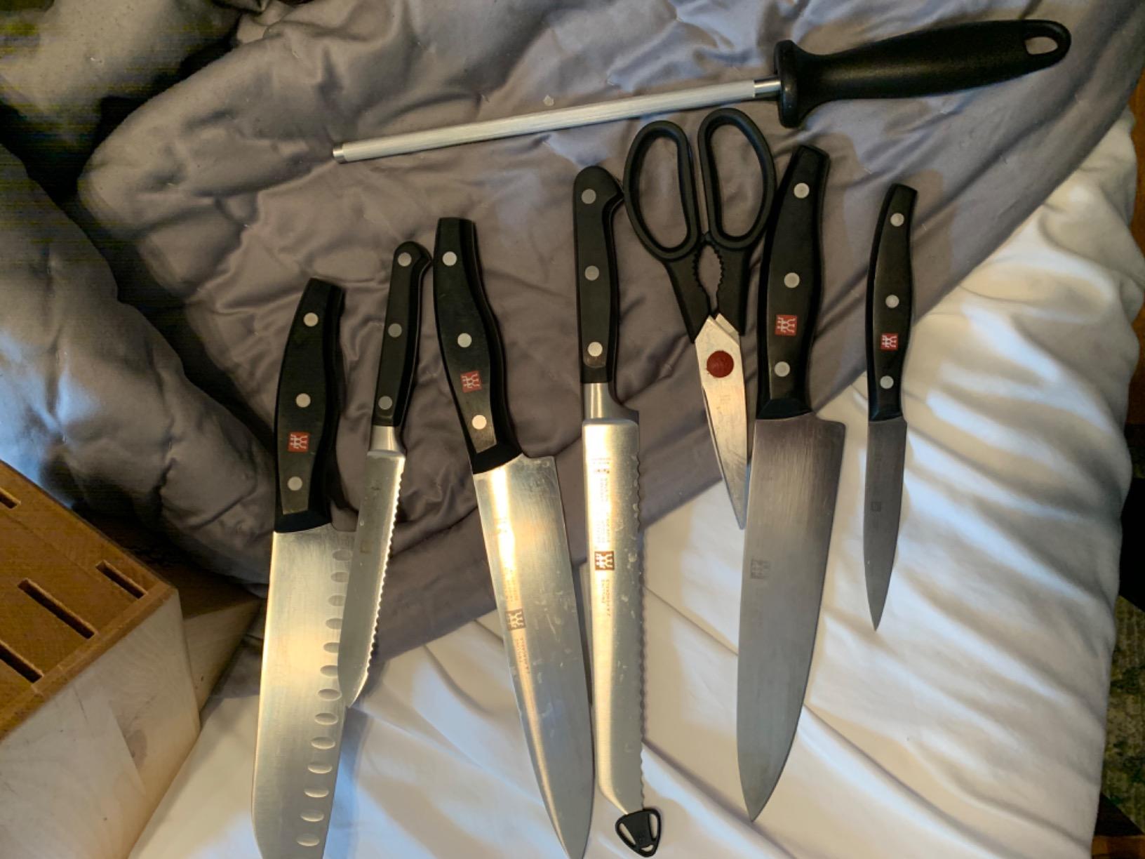 ZWILLING Professional S 18-Piece Knife Block Set, Chef Knife, Serrated Utility Knife, Steak Knife Set, Black - Customer Photo 2