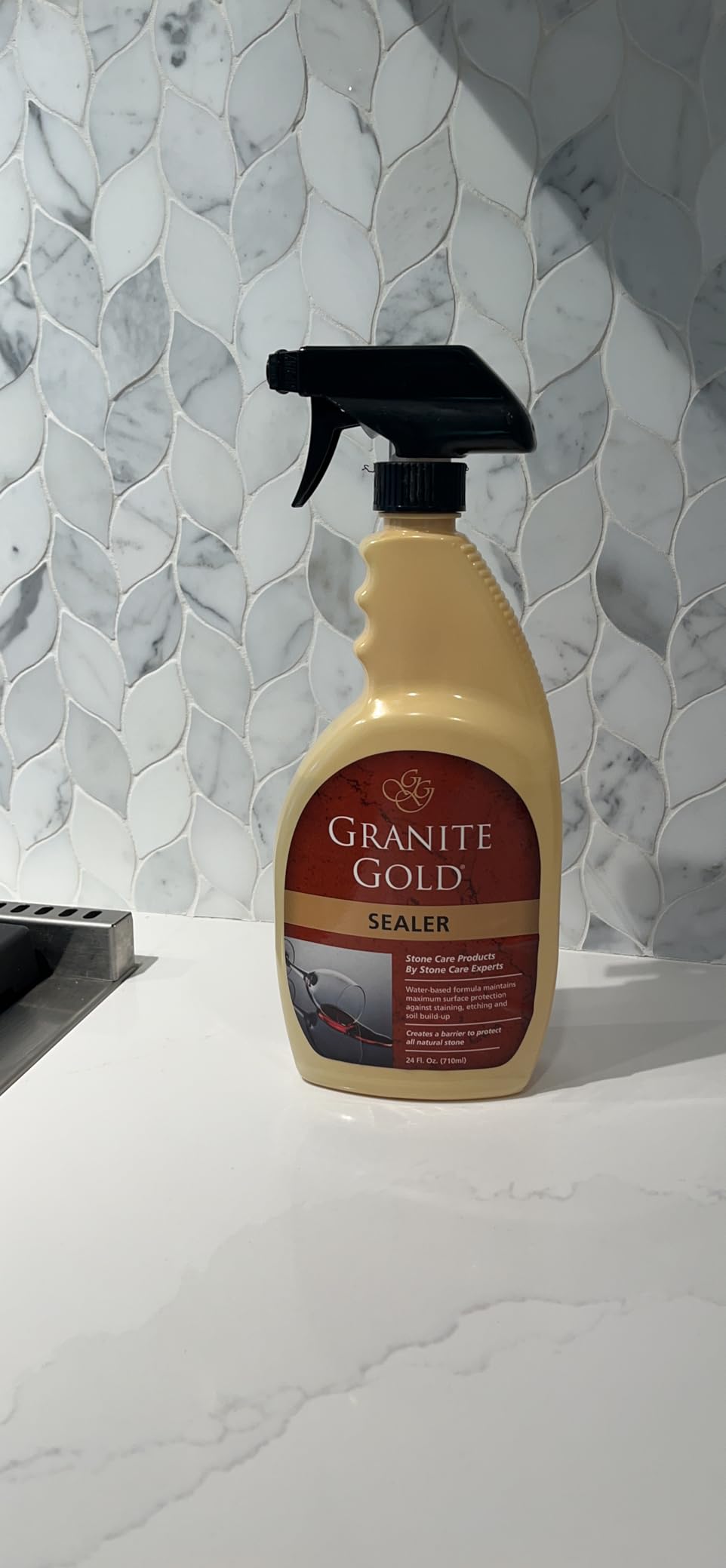 Granite Gold Water-Based Sealer Spray Protection for Granite, Marble, Travertine, Natural Stone Countertops, 24 Fluid Ounces, 1-Pack - Customer Photo 1