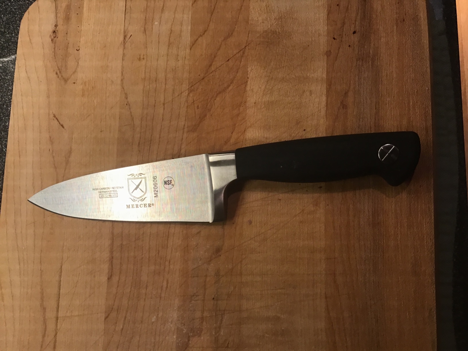 Mercer Culinary M20707 Genesis 7-Inch Santoku Knife, Black - Customer Photo 2
