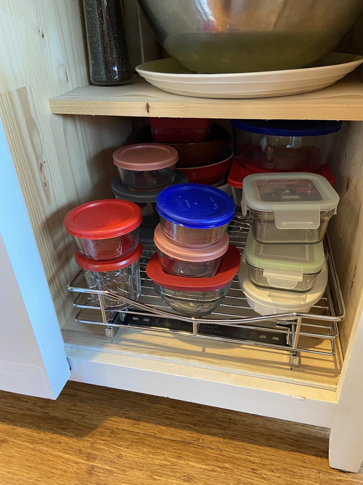 LYNK PROFESSIONAL Pull Out Cabinet Organizer, 17'' x 18'' Slide Out Drawers for Kitchen Cabinets - Sliding Pull-Out Pantry Shelves – Home Shelf Organizers - Lifetime Ltd. Warranty, Chrome - Customer Photo 3