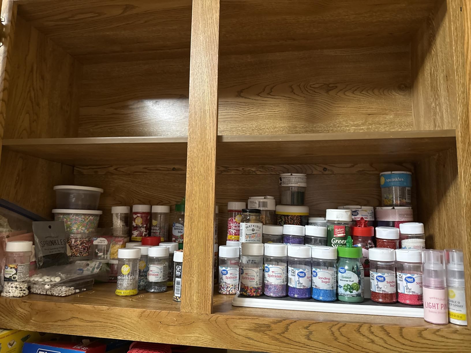 Copco 3-Tier Spice Rack Organizer for Cabinet or Pantry, 10-Inch Non-Skid Tiered Shelf, White/Gray Design Holds Spice Jars, Cans, and Bottles - Customer Photo 1
