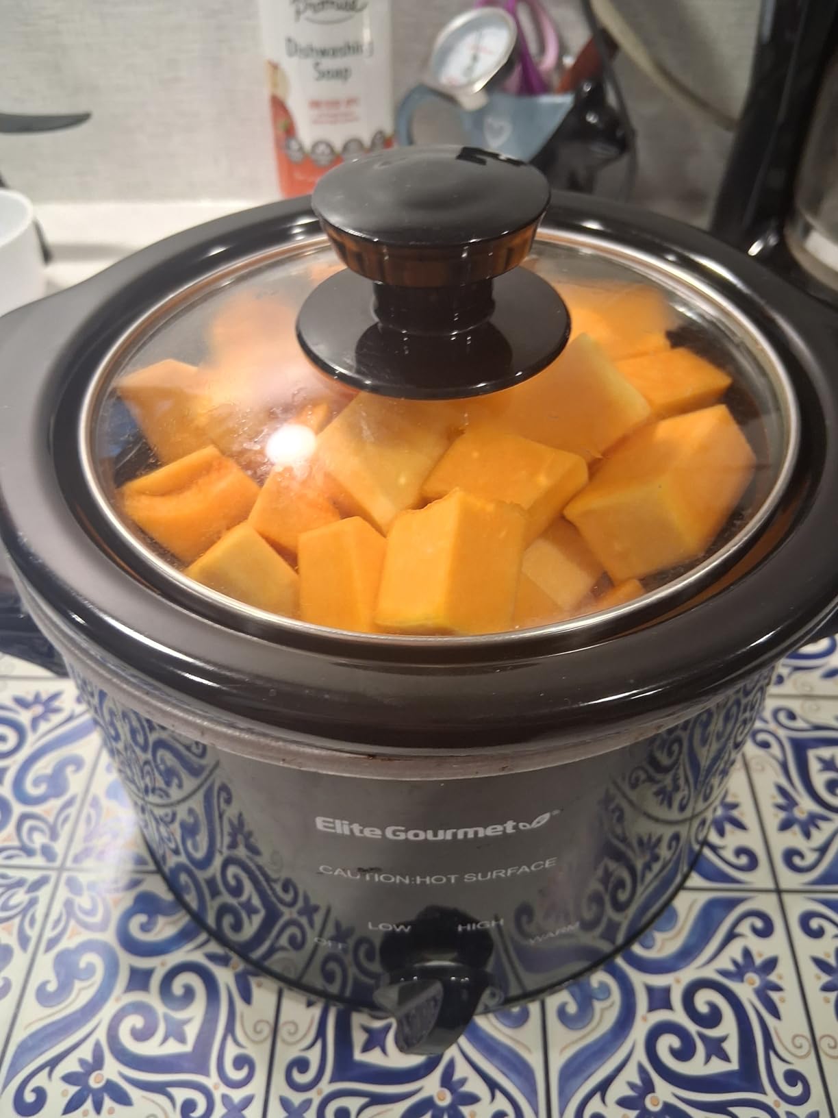 Elite Gourmet MST-250XS Electric Slow Cooker Ceramic Pot, Adjustable Temp, Entrees, Sauces, Stews & Dips, Dishwasher Safe Glass Lid & Crock, 1.5 Quart, Stainless Steel customer photo 2