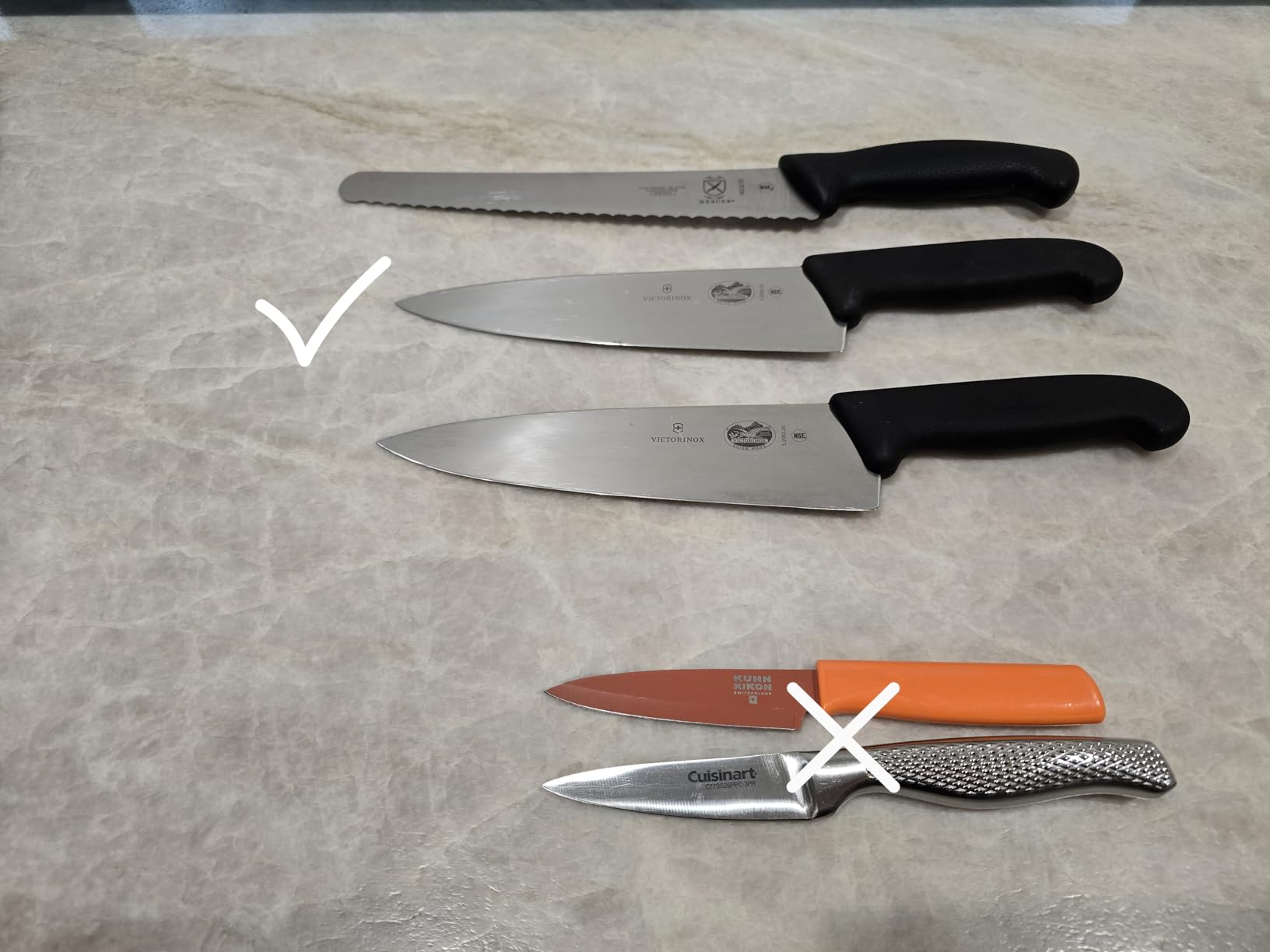 Victorinox Swiss Army Fibrox Chef's Knife Black 8 in Customer Review Victorinox Swiss Army Fibrox Chef's Knife Black 8 in - Customer Photo 2