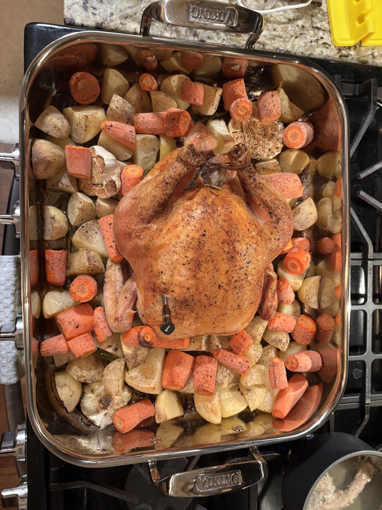 Viking 3-Ply Stainless Steel Roasting Pan with Non Stick Rack, 16 x 13 Inch Kitchen Cookware, Great for Turkey, Dishwasher and Oven Safe, Induction Ready, Silver - Customer Photo 1