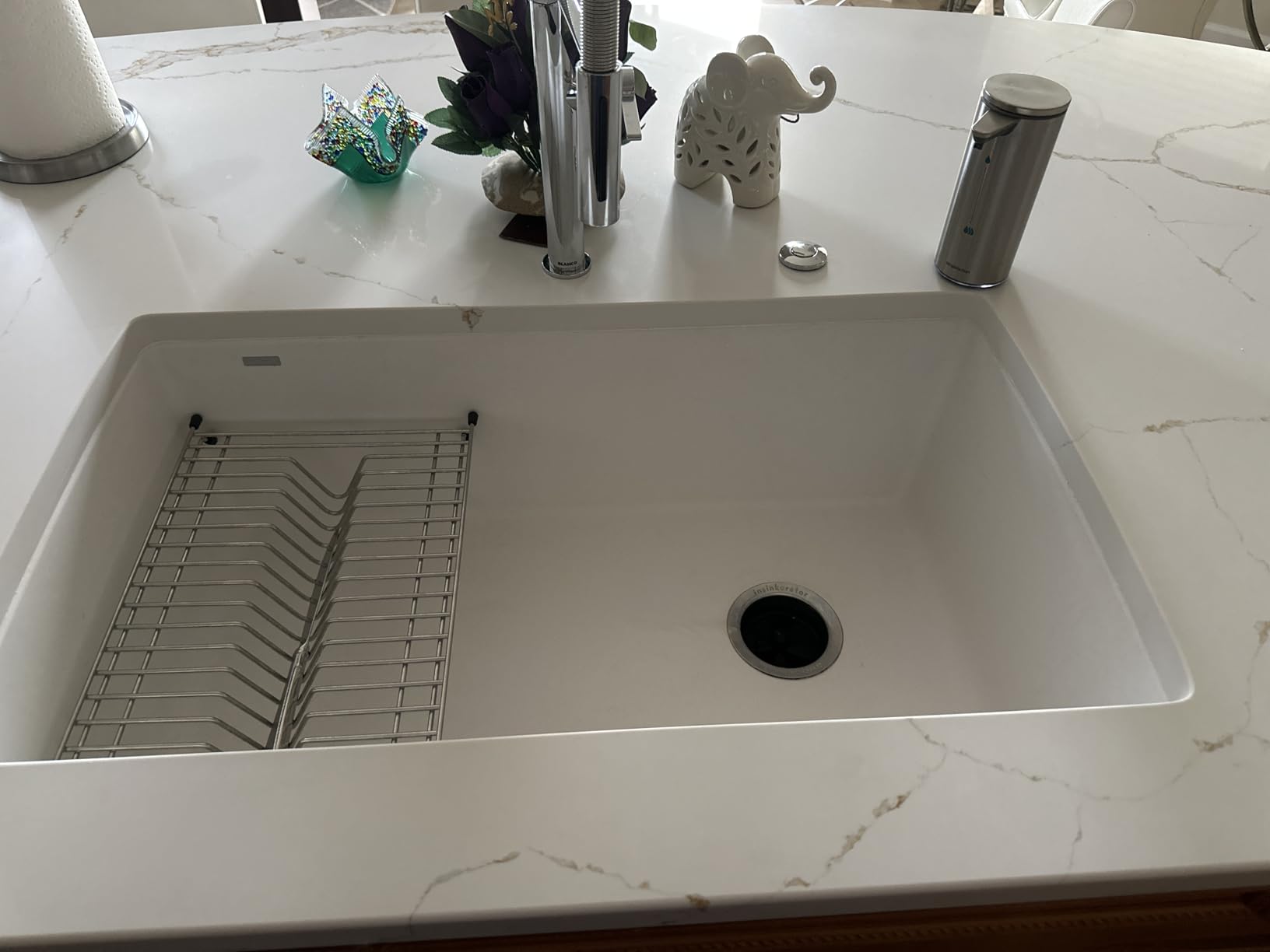 BLANCO, Cinder 441764 DIAMOND SILGRANIT Super Single Undermount Kitchen Sink, 33.5