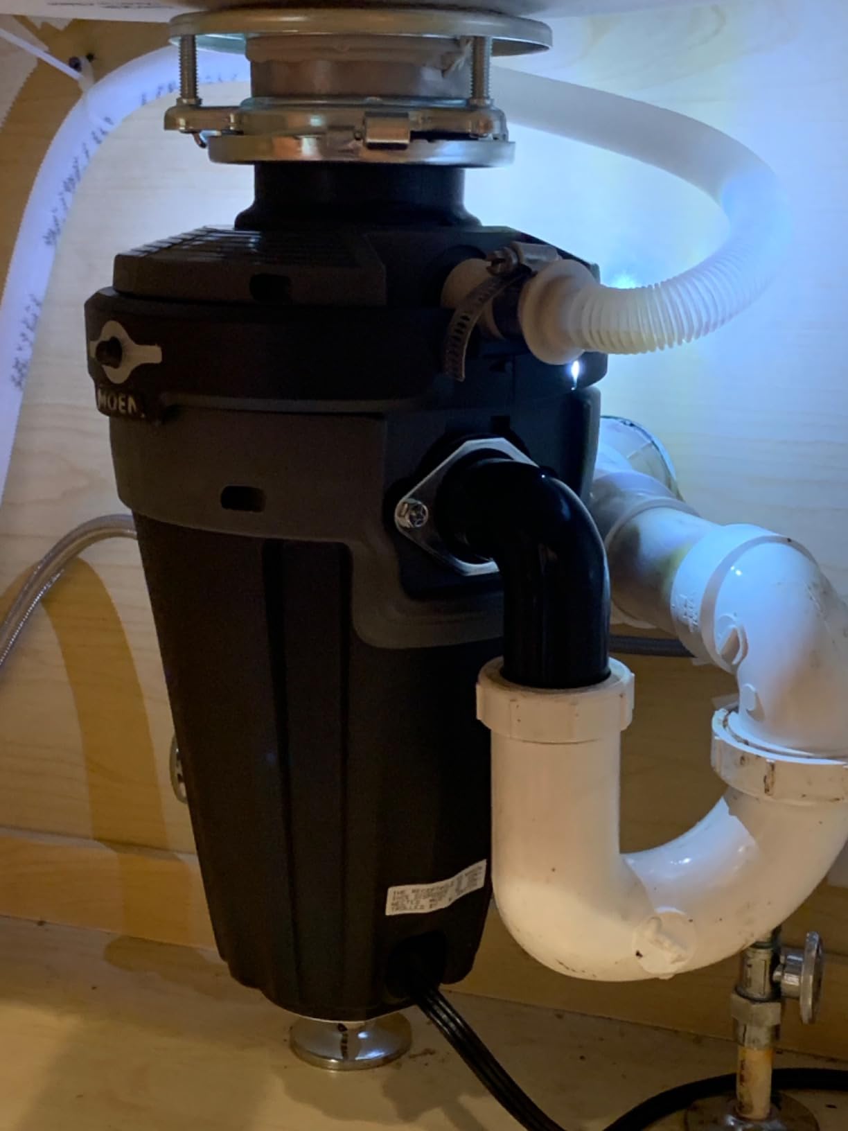Moen Prep Series PRO Continuous Feed Compact Garbage Disposal for Kitchen Sink with Power Cord, GXP50C - Customer Photo 4
