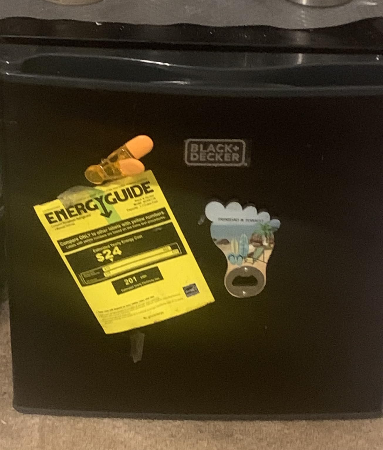 BLACK+DECKER 1.7 Cu. Ft. Compact Refrigerator, ENERGY STAR Certified, Single Door Mini Fridge with Chiller Compartment, BCRK17B, Black Customer Review BLACK+DECKER 1.7 Cu. Ft. Compact Refrigerator, ENERGY STAR Certified, Single Door Mini Fridge with Chiller Compartment, BCRK17B, Black - Customer Photo 1