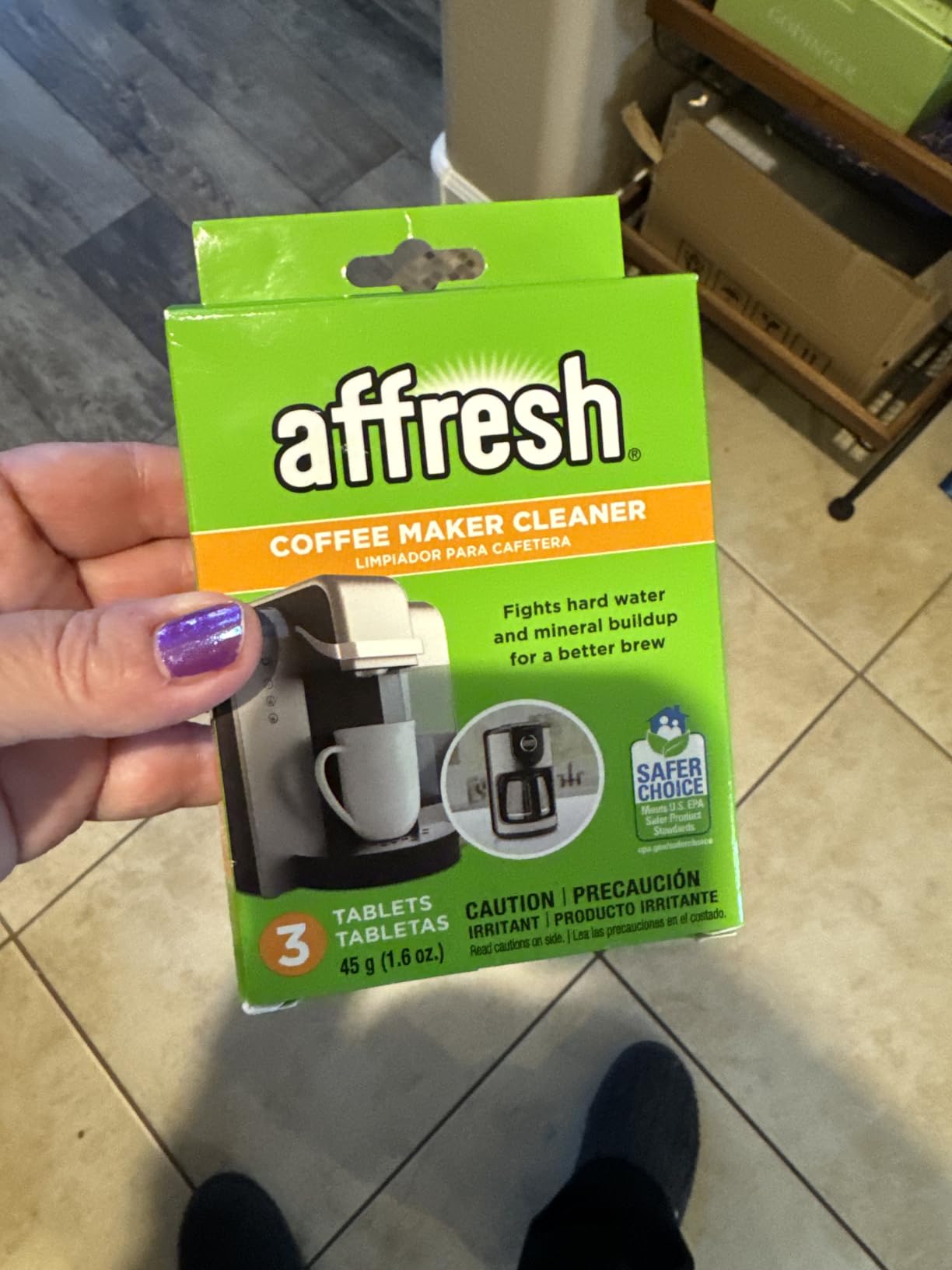 Affresh Coffee Maker Cleaner, for Multi Cup Drip, Pod, Single Serve and Espresso, Descales & Cleans Limescale & Mineral Deposits, 3 Tablets, 3 Month Supply - Customer Photo 2