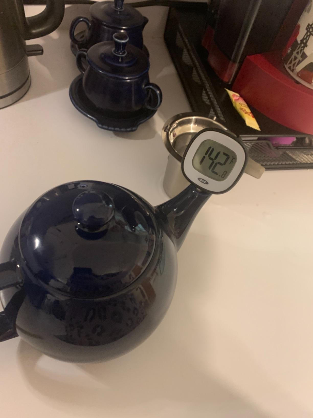 Sweese Teapots for Tea, 27 oz Porcelain Tea pot with Removable Stainless Steel Infuser, Tea Pots for Loose Tea - White - Customer Photo 1