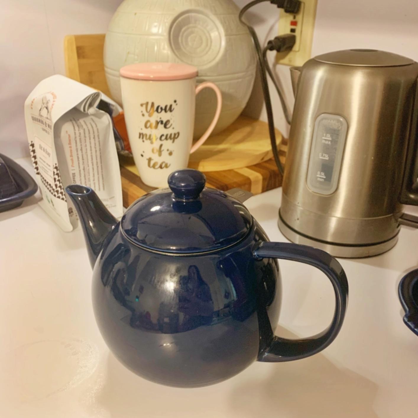 Sweese Teapots for Tea, 27 oz Porcelain Tea pot with Removable Stainless Steel Infuser, Tea Pots for Loose Tea - White - Customer Photo 2