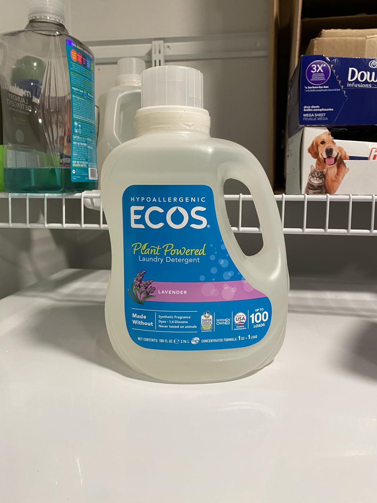 ECOS Laundry Detergent Liquid, 200 Loads - Dermatologist Tested Laundry Soap - Hypoallergenic, EPA Safer Choice Certified, Plant-Powered - Lavender, 100 Fl Oz (Pack of 2) - Customer Photo 2