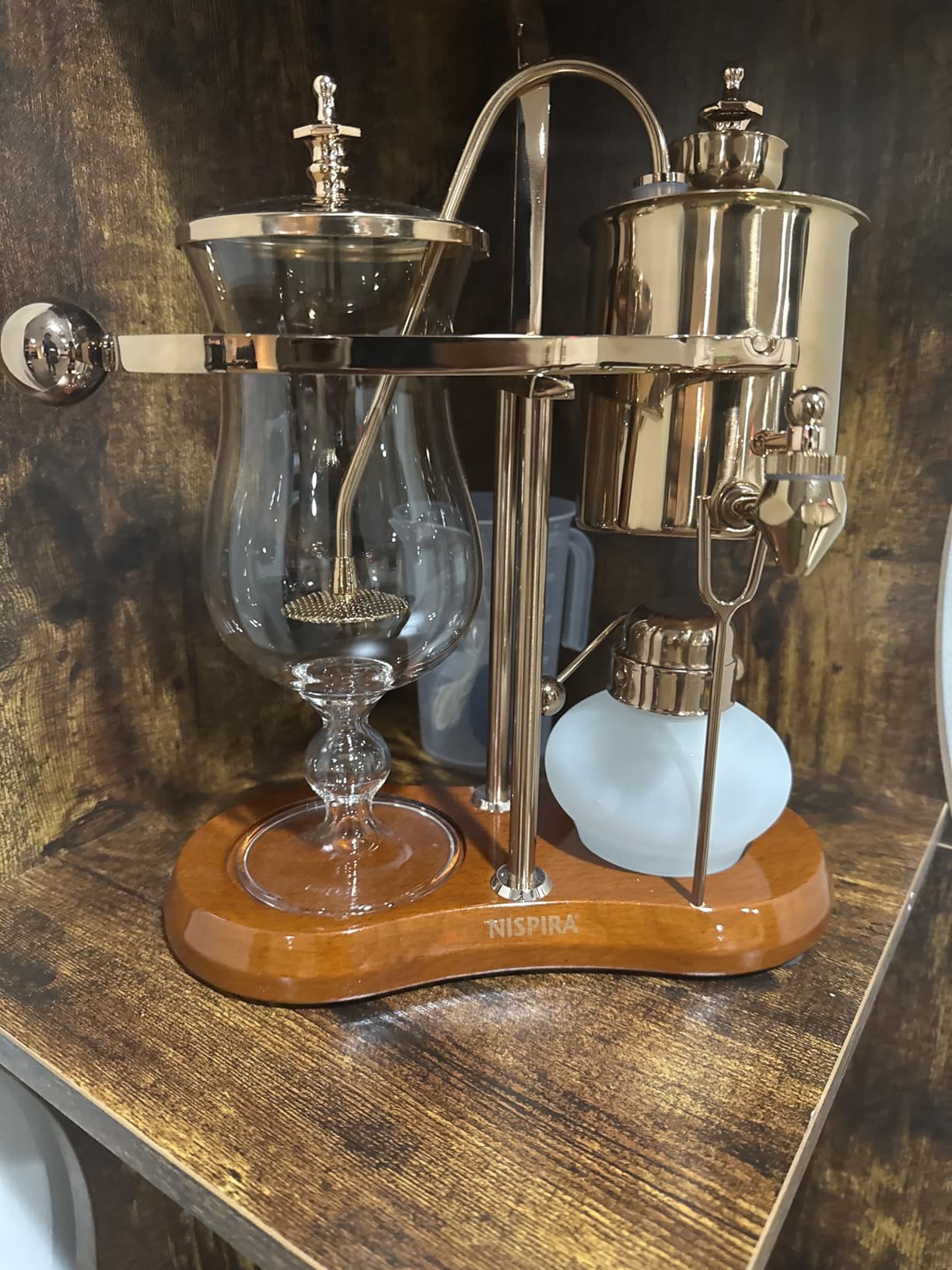 Nispira Belgium Royal Family Balance Syphon Unique Gravity Vintage Coffee Maker Vacuum Brewing System Copper 500 ml Customer Review Nispira Belgium Royal Family Balance Syphon Unique Gravity Vintage Coffee Maker Vacuum Brewing System Copper 500 ml - Customer Photo 1