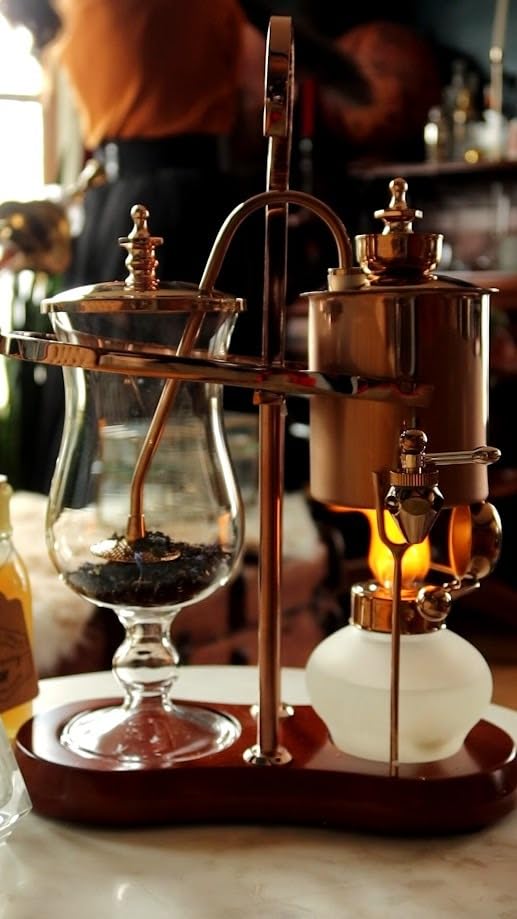 Nispira Belgium Royal Family Balance Syphon Unique Gravity Vintage Coffee Maker Vacuum Brewing System Copper 500 ml Customer Review Nispira Belgium Royal Family Balance Syphon Unique Gravity Vintage Coffee Maker Vacuum Brewing System Copper 500 ml - Customer Photo 2