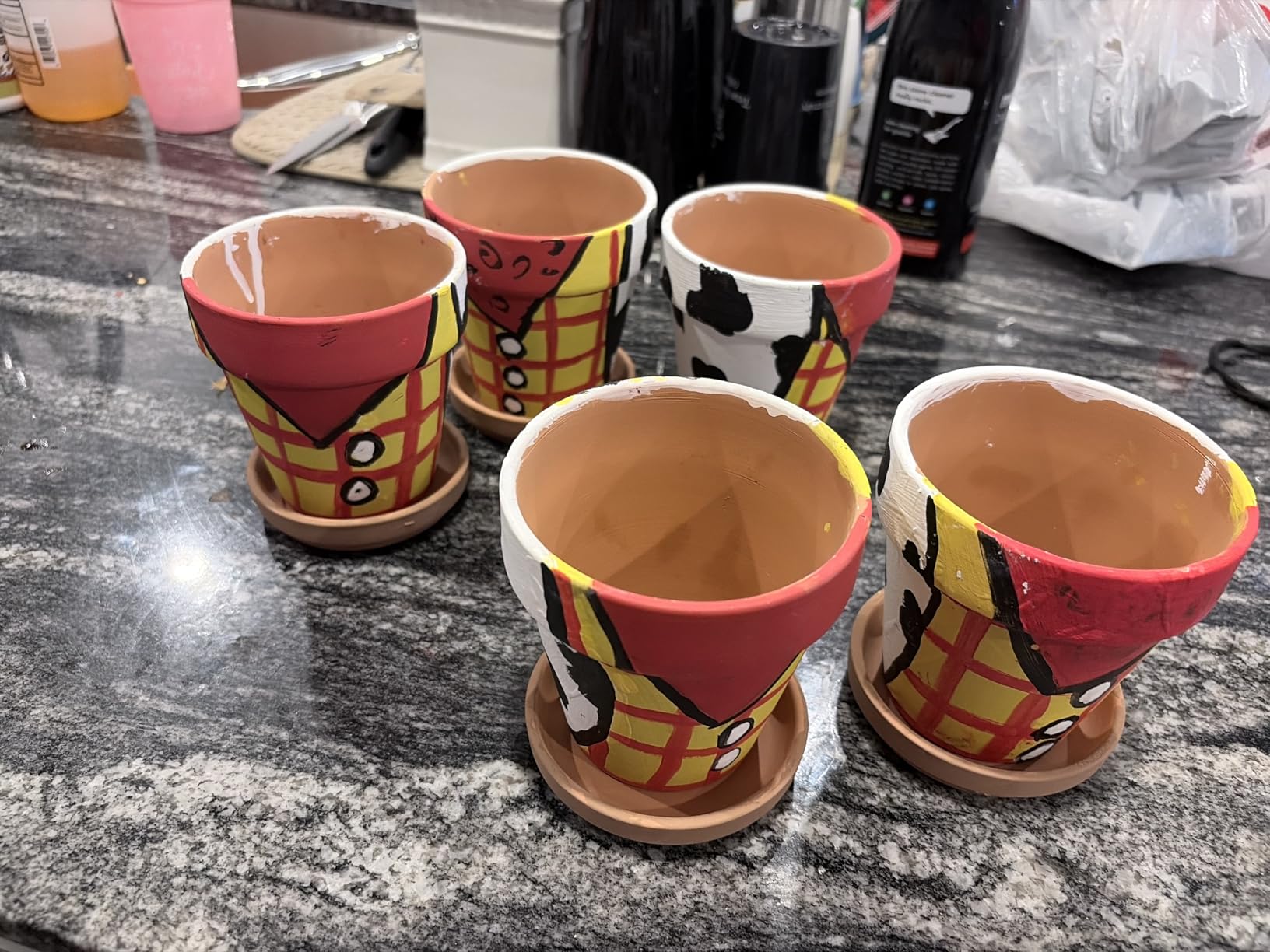 vensovo 4 Inch Terracotta Plant Pots with Saucer - 6 Pack Clay Flower Pots with Drainage, Great for Plants, Crafts, Wedding Favor Customer Review vensovo 4 Inch Terracotta Plant Pots with Saucer - 6 Pack Clay Flower Pots with Drainage, Great for Plants, Crafts, Wedding Favor - Customer Photo 1