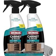 Weiman Cabinet & Wood Clean & Shine Spray - Furniture, Kitchen Cabinets, Baseboard & Trim, Fresh Almond Scent, Microfiber Cloth Included - Customer Photo 2