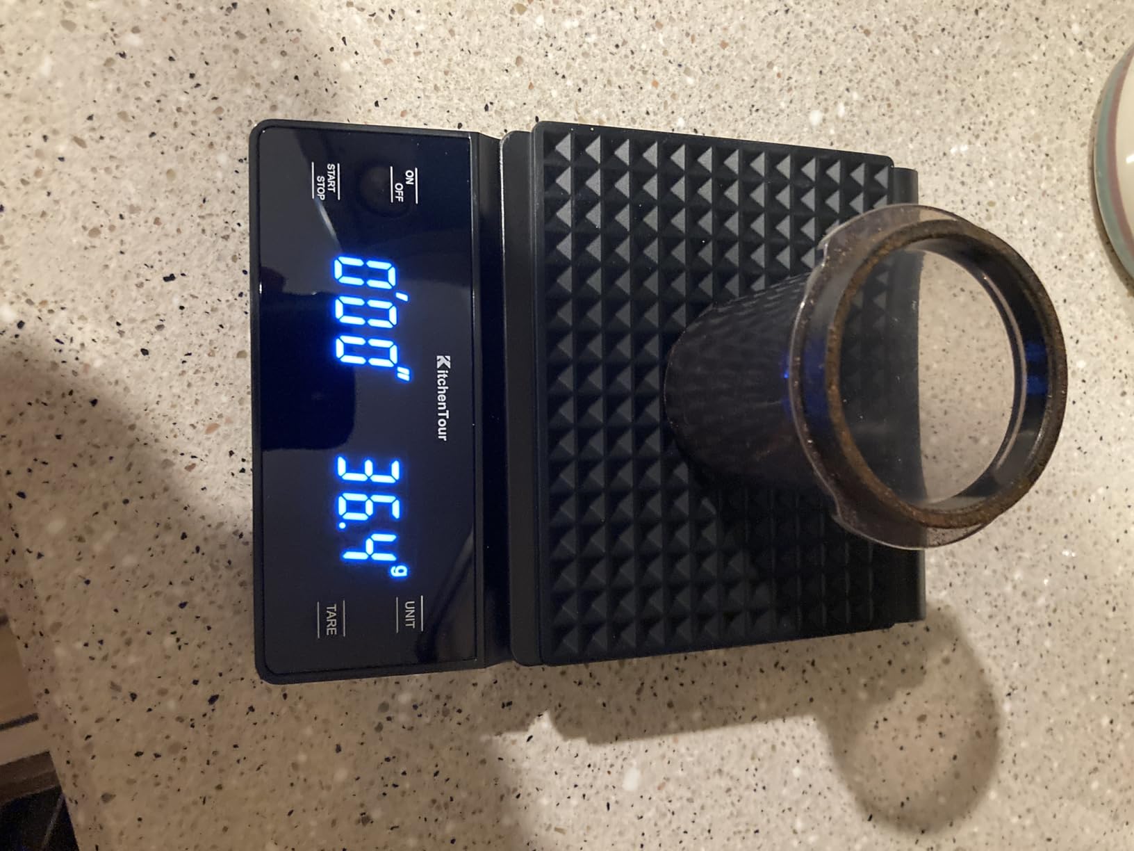 KitchenTour Coffee Scale with Timer 3kg/0.1g High Precision Pour Over Drip Espresso Scale with Back-Lit LCD Display (Batteries Included) Customer Review KitchenTour Coffee Scale with Timer 3kg/0.1g High Precision Pour Over Drip Espresso Scale with Back-Lit LCD Display (Batteries Included) - Customer Photo 1