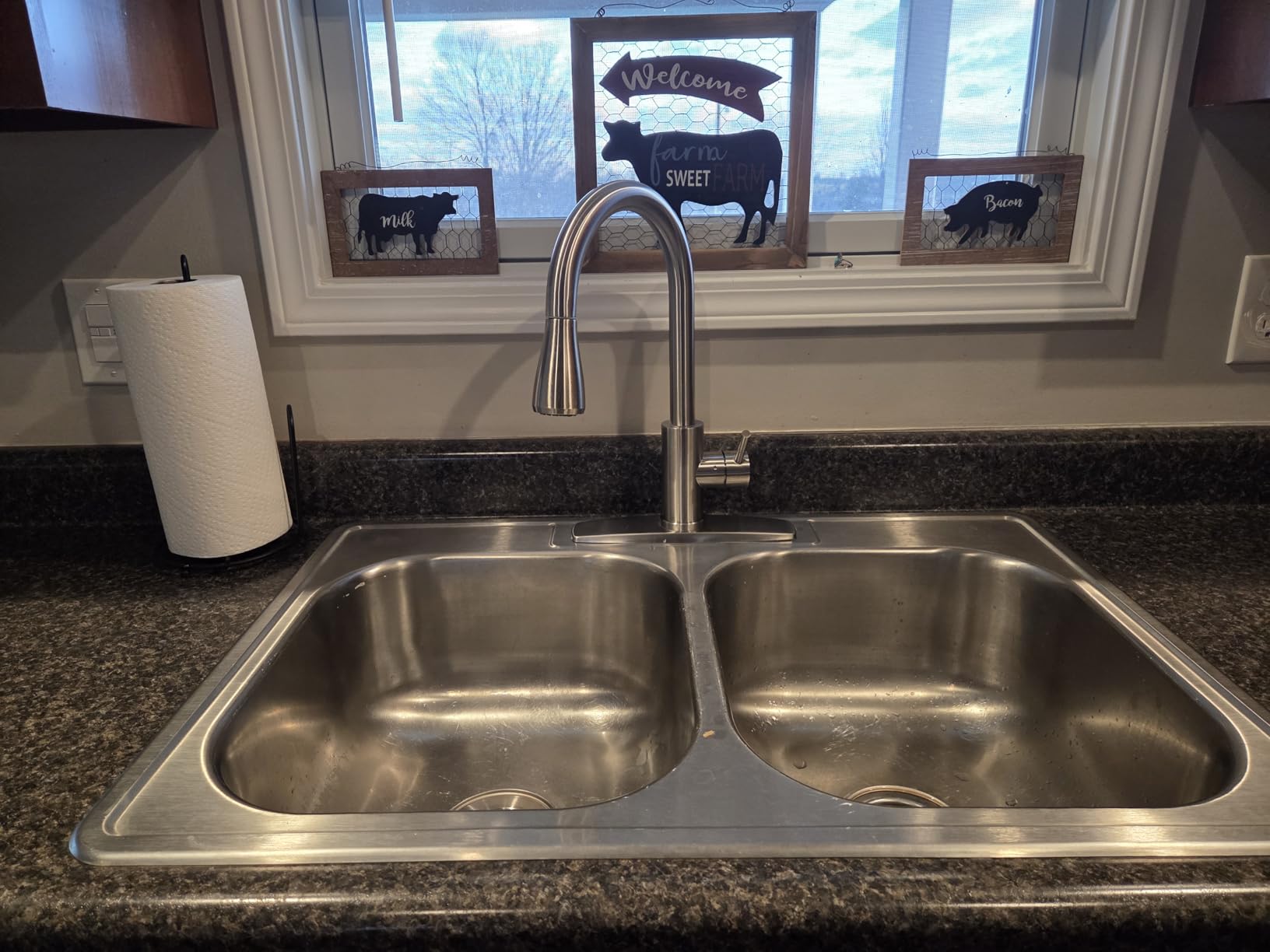 FORIOUS Gold Kitchen Faucet with Pull Down Sprayer, High Arc Single Handle Classic Stainless Steel Sink Faucet 1 or 3 Hole, Suitable for Farmhouse Camper Laundry Rv Bar - Customer Photo 5