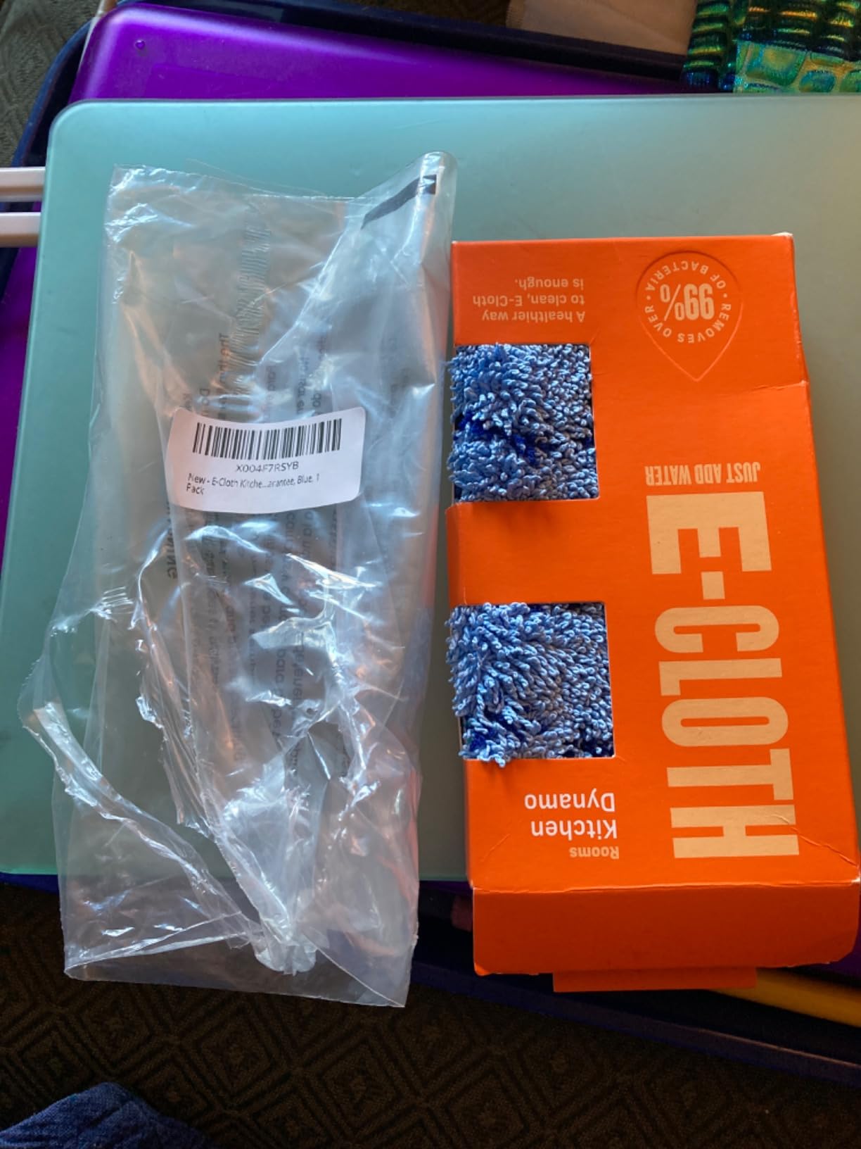 E-Cloth Kitchen Dynamo, Premium Microfiber Non-Scratch Kitchen Dish Scrubber Sponge, Ideal for Dish, Sink and Countertop Cleaning, 100 Wash Guarantee, Blue, 2 Pack - Customer Photo 2