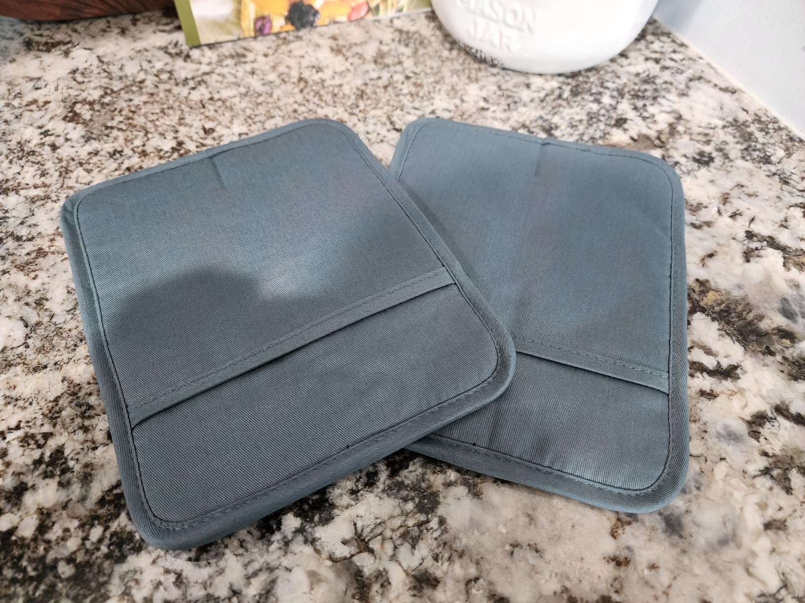 KitchenAid Ribbed Soft Silicone Pot Holder 2-Pack Set, Milkshake Tan, 7