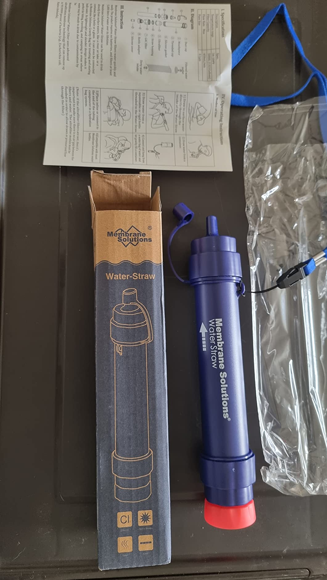 Membrane Solutions Water Filter Straw S2, NSF/ANSI 42&372&401 Certified, 4-Stage 0.1 μm Portable Water Purifier with Replaceable Filter, 5,000L Capacity Customer Review Membrane Solutions Water Filter Straw S2, NSF/ANSI 42&372&401 Certified, 4-Stage 0.1 μm Portable Water Purifier with Replaceable Filter, 5,000L Capacity - Customer Photo 4