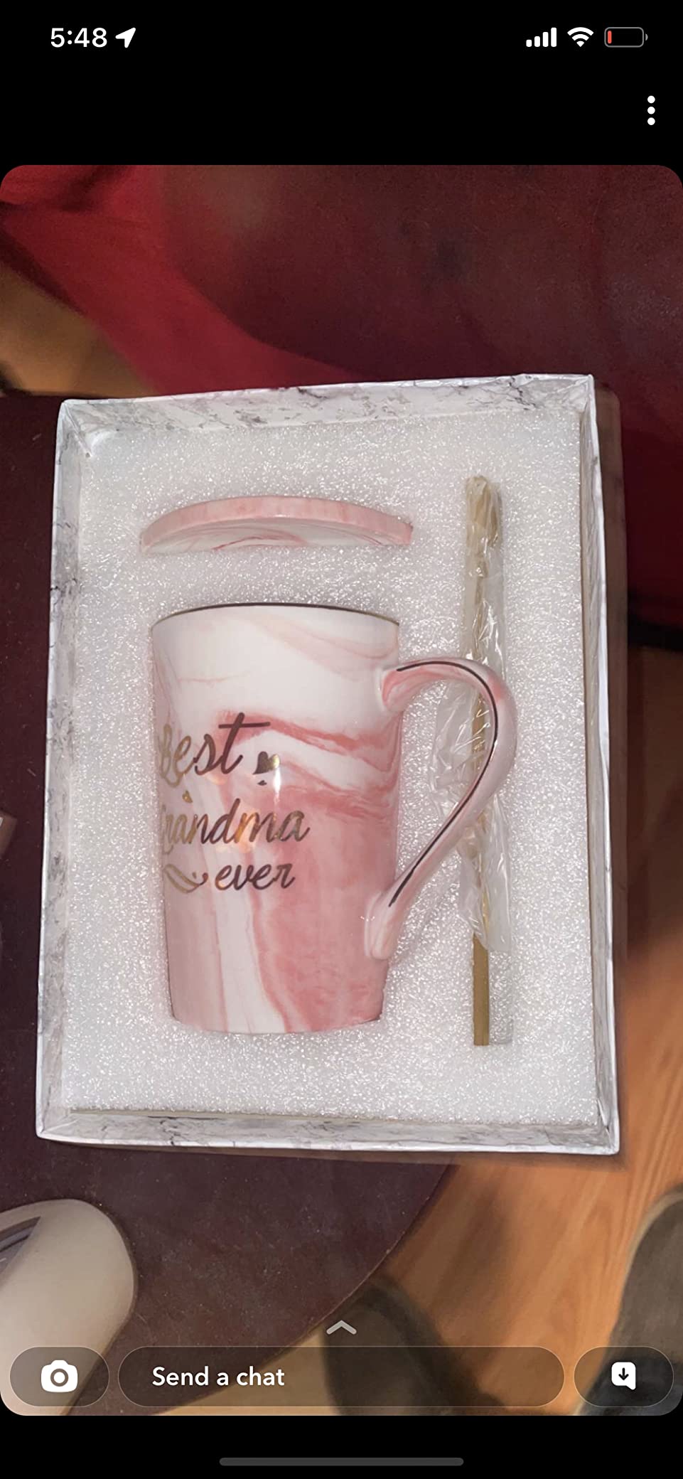 Best Grandma Ever Mug Coffee Gifts Birthday Mothers Day for from Granddaughter Grandson Grandchildren Grandkids 14 Ounce Gift Box with Spoon and Mat Gray Customer Review Best Grandma Ever Mug Coffee Gifts Birthday Mothers Day for from Granddaughter Grandson Grandchildren Grandkids 14 Ounce Gift Box with Spoon and Mat Gray - Customer Photo 2