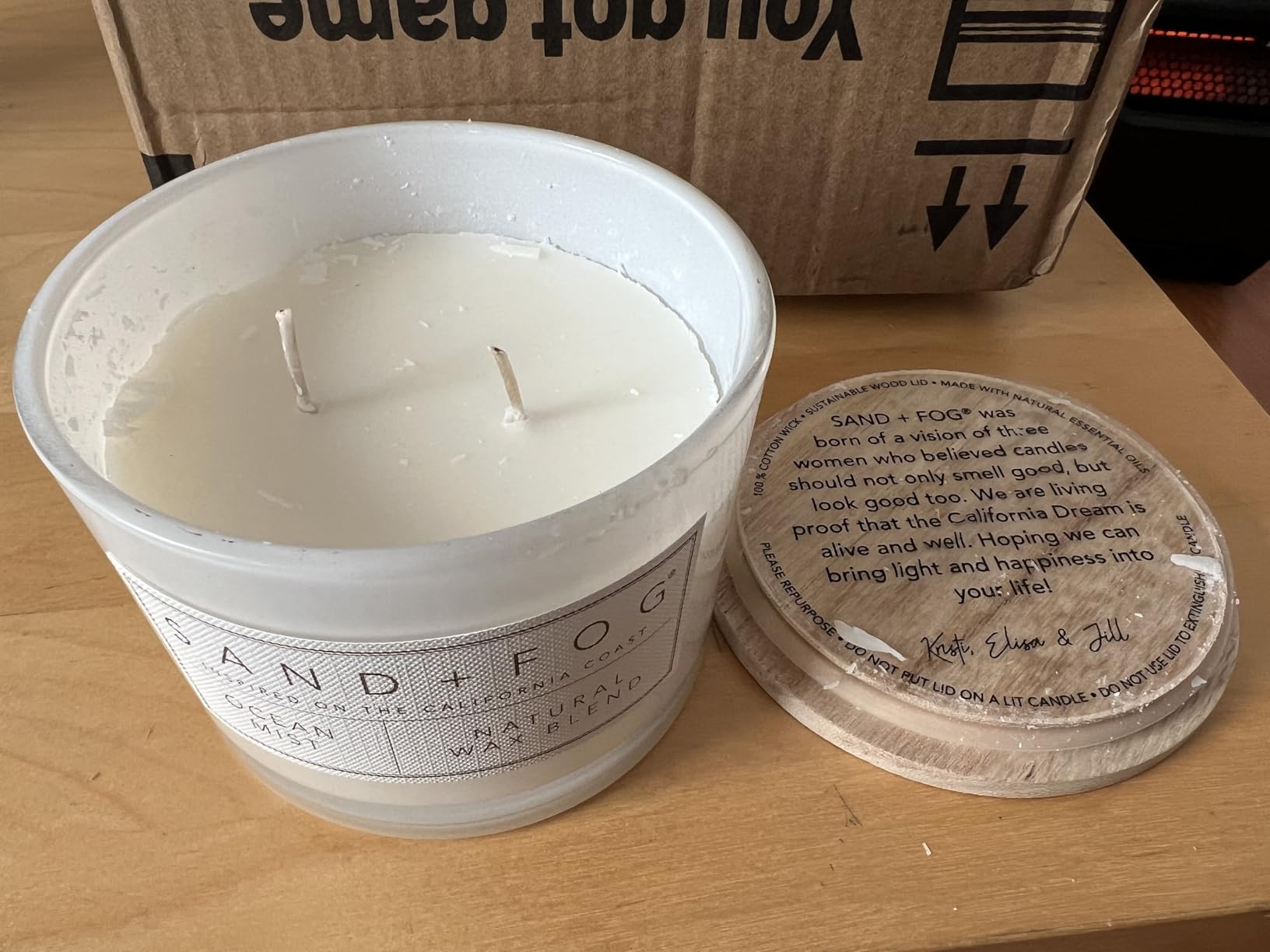 Sand + Fog Scented Candle - Ocean Mist - Additional Scents and Sizes - 100% Cotton Lead-Free Wick - Luxury Air Freshening Jar Candles - Perfect Home Decor - 12oz - Customer Photo 2
