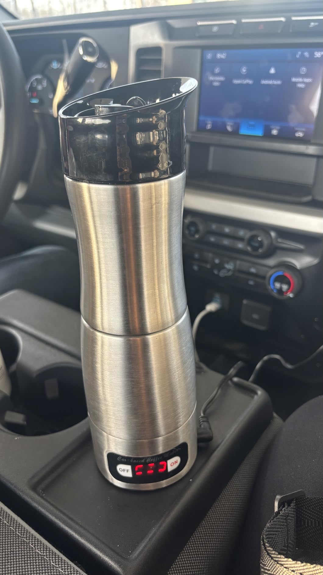 12V Coffee Maker for Car, Portable Coffee Maker with 24V for Truck, Stainless Steel Self-Heating 150ml Car Espresso Machine for Camping, RV, Travel - Customer Photo 1