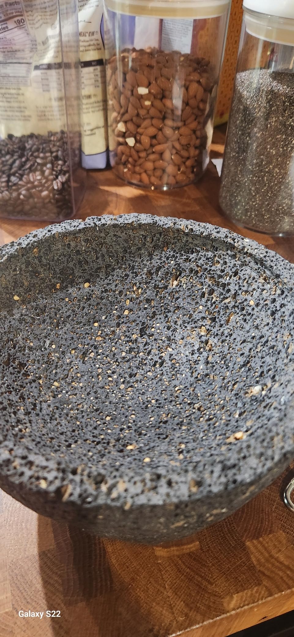 The original Molcajete Mexicano volcanic rock Handmade of Authentic Lava Rock in Mexico - Molcajete de Piedra volcanica - Molcajete Mortar Pestle molcajete bowl molcajete volcanic rock guacamole maker Customer Review The original Molcajete Mexicano volcanic rock Handmade of Authentic Lava Rock in Mexico - Molcajete de Piedra volcanica - Molcajete Mortar Pestle molcajete bowl molcajete volcanic rock guacamole maker - Customer Photo 3