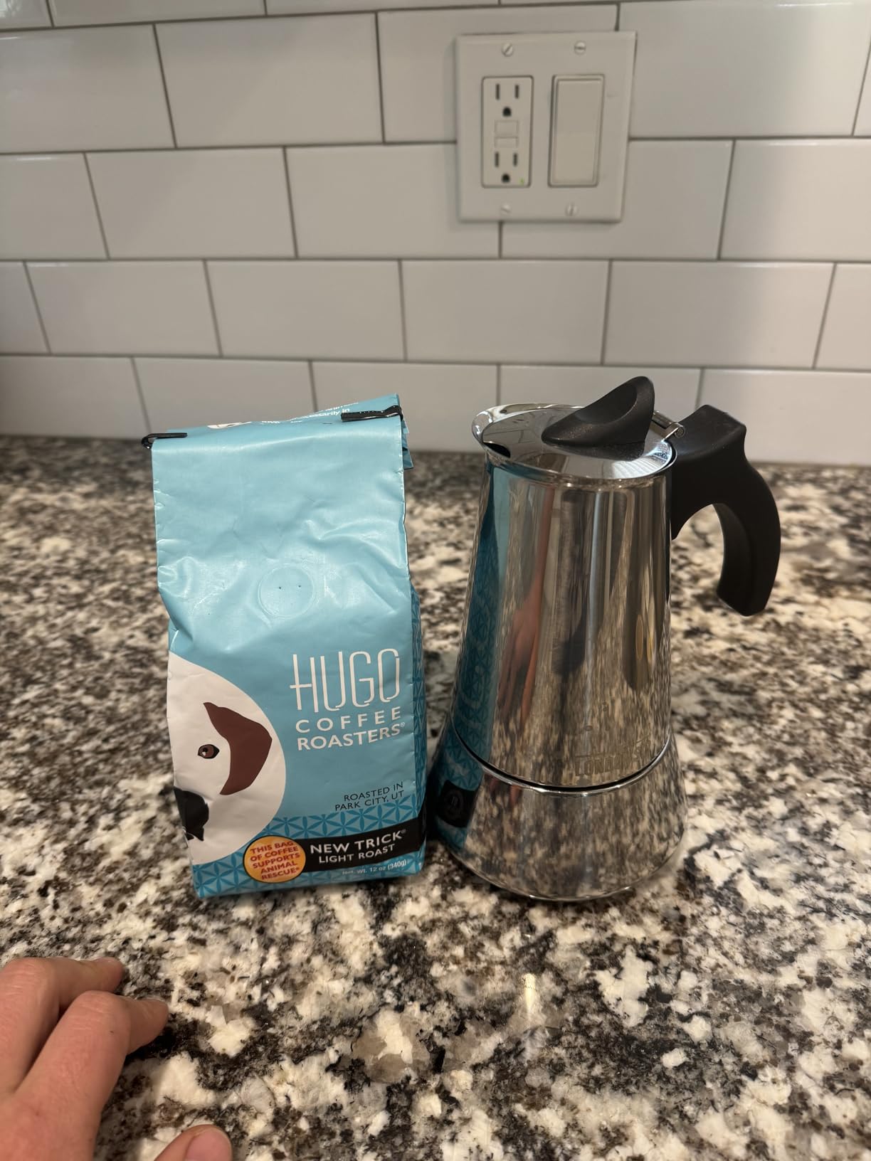 London Sip Stainless Steel Stovetop Espresso Maker Moka Pot Italian Coffee Percolator, Silver, 10 Espresso Cups - Customer Photo 3