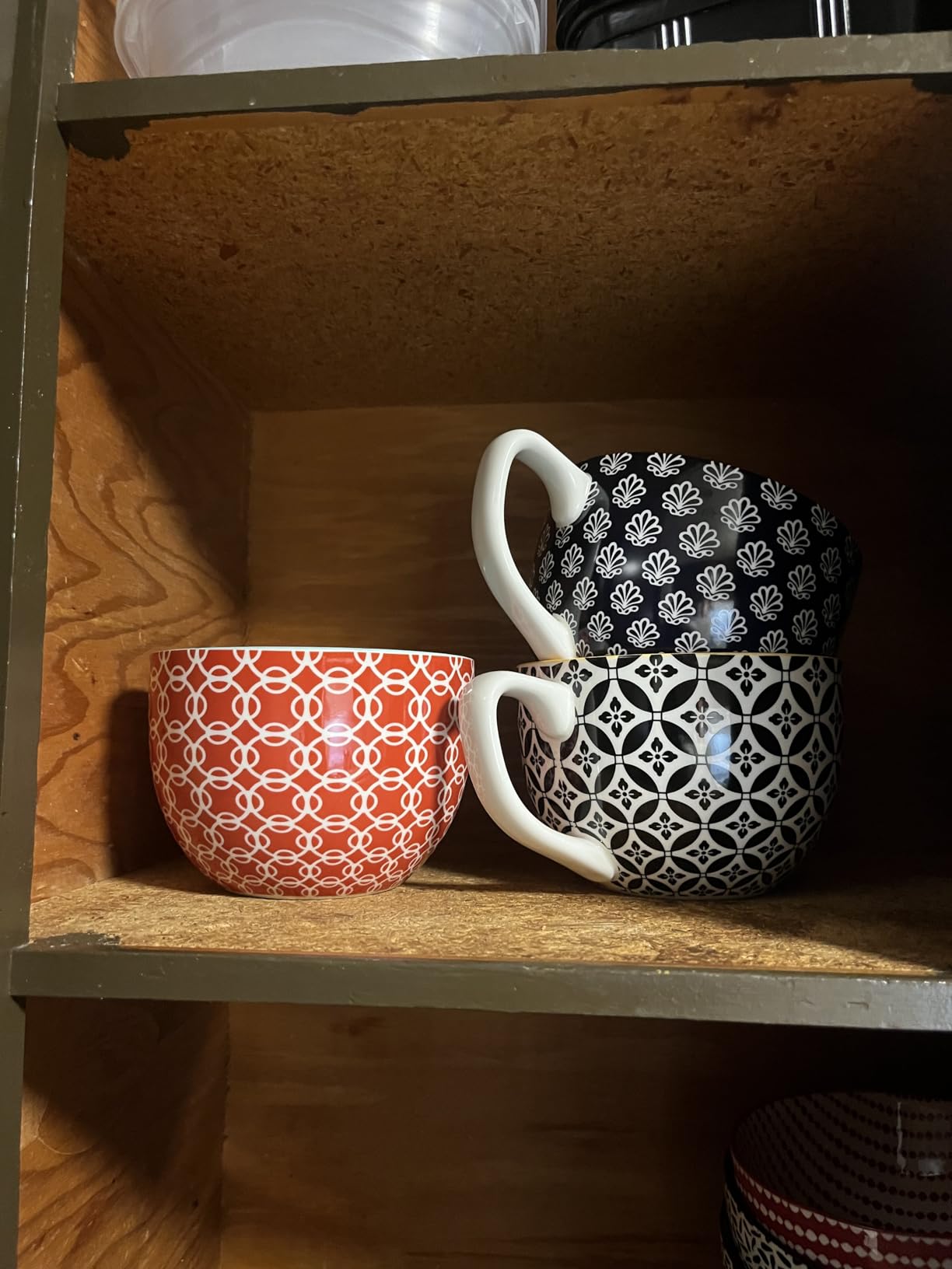 DOWAN Mosaian Soup Mugs, 24oz Large Coffee Mugs Set of 4, Soup Mugs With Handles, Ceramic Mugs for Soup/Coffee/Cereal/Latte - Customer Photo 1