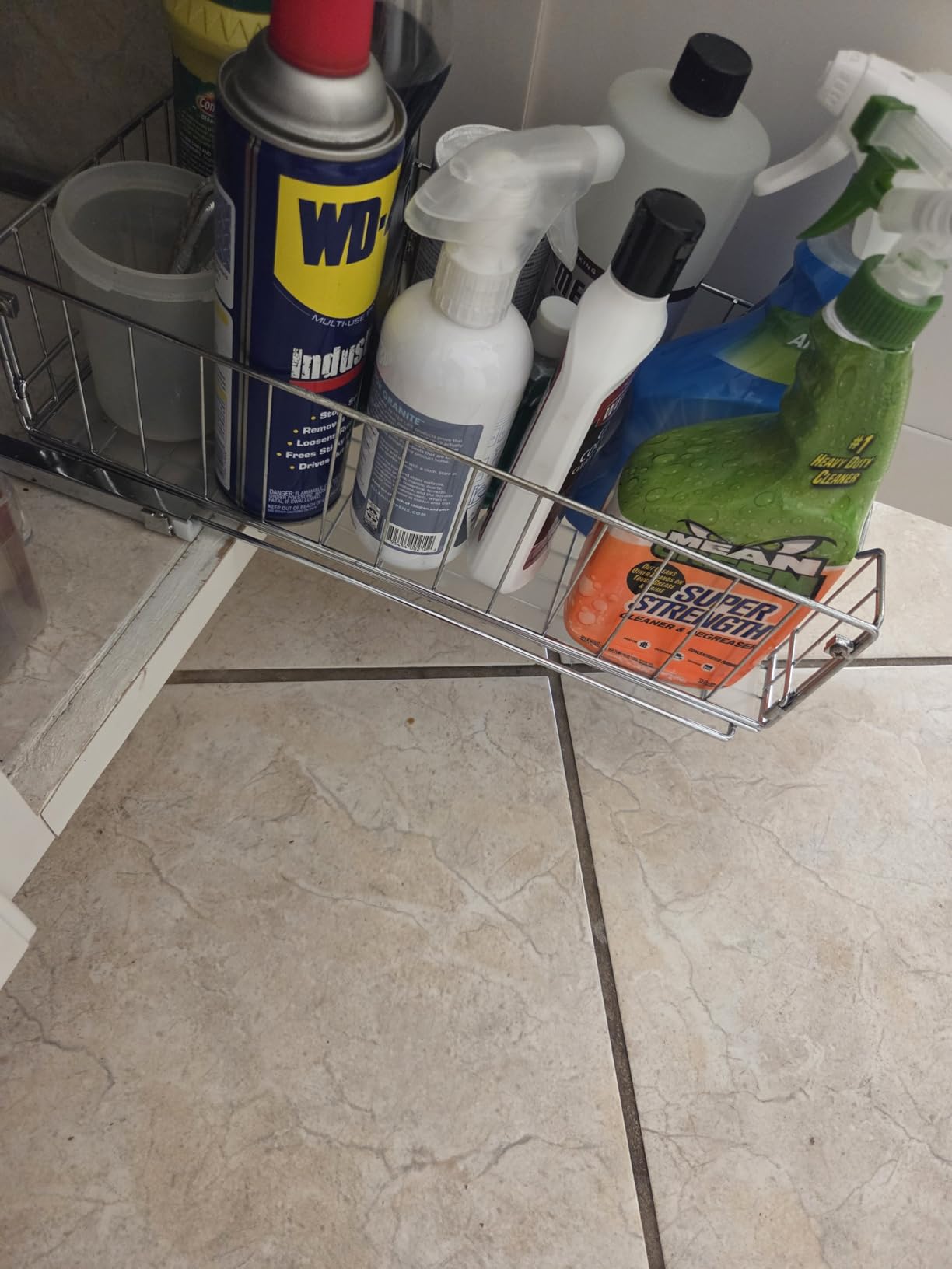 Simple Houseware Pull-Out Cabinet Sliding Basket Organizer, 17.2