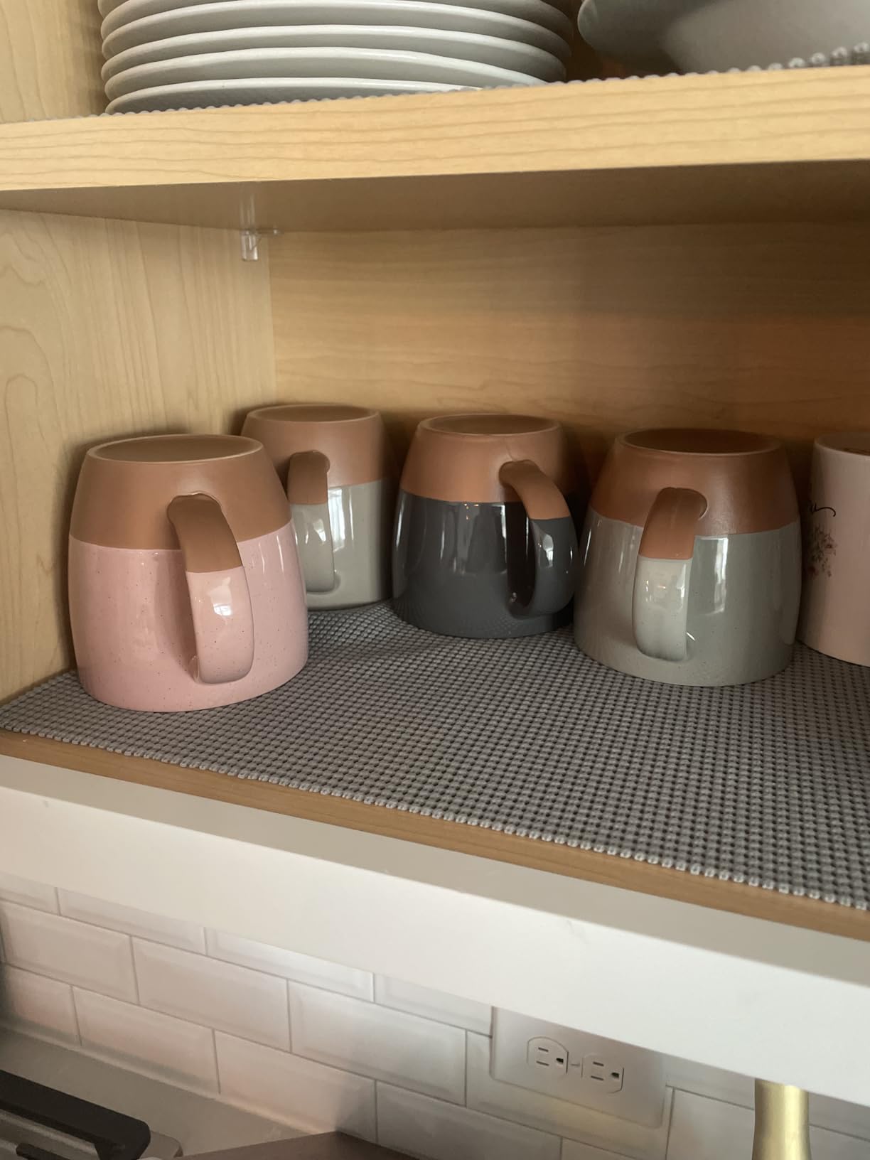 Morandi Color Ceramic Coffee Mugs Set of 6 (Large),18 oz Coffee Cups with Handle, Latte Mug, Big Mug for Women, Men, Great for Tea Hot Chocolate, Microwave Safe, Modern, Unique Style for Any Kitchen - Customer Photo 1