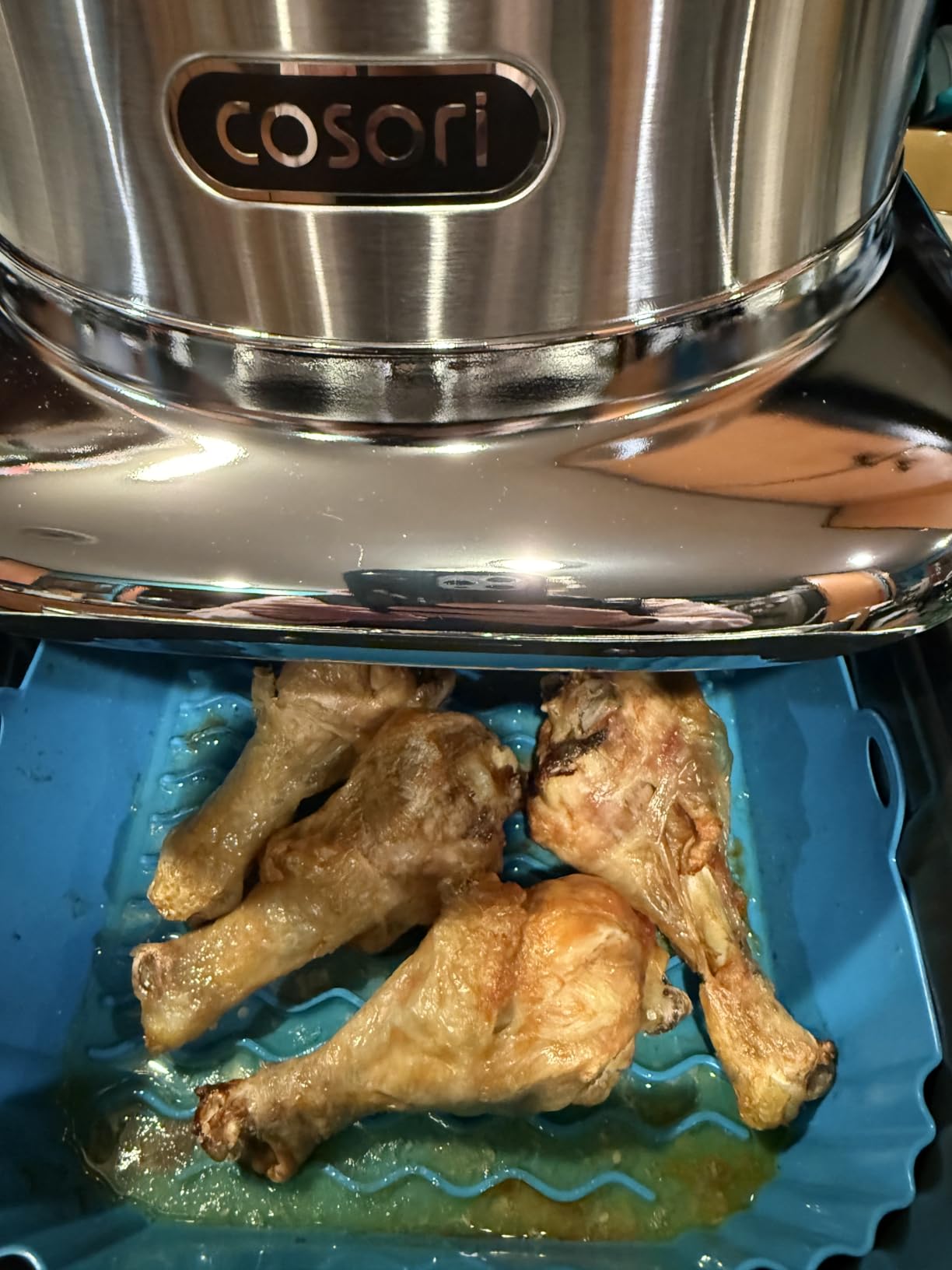 2 PCS Square Silicone Air Fryer Liners - 8 Inch Reusable Air Fryer Pot - Air Fryer Accessories - Air Fryer Inserts for 4 to 7 QT Oven Microwave Accessories (Red + Blue) Customer Review 2 PCS Square Silicone Air Fryer Liners - 8 Inch Reusable Air Fryer Pot - Air Fryer Accessories - Air Fryer Inserts for 4 to 7 QT Oven Microwave Accessories (Red + Blue) - Customer Photo 4