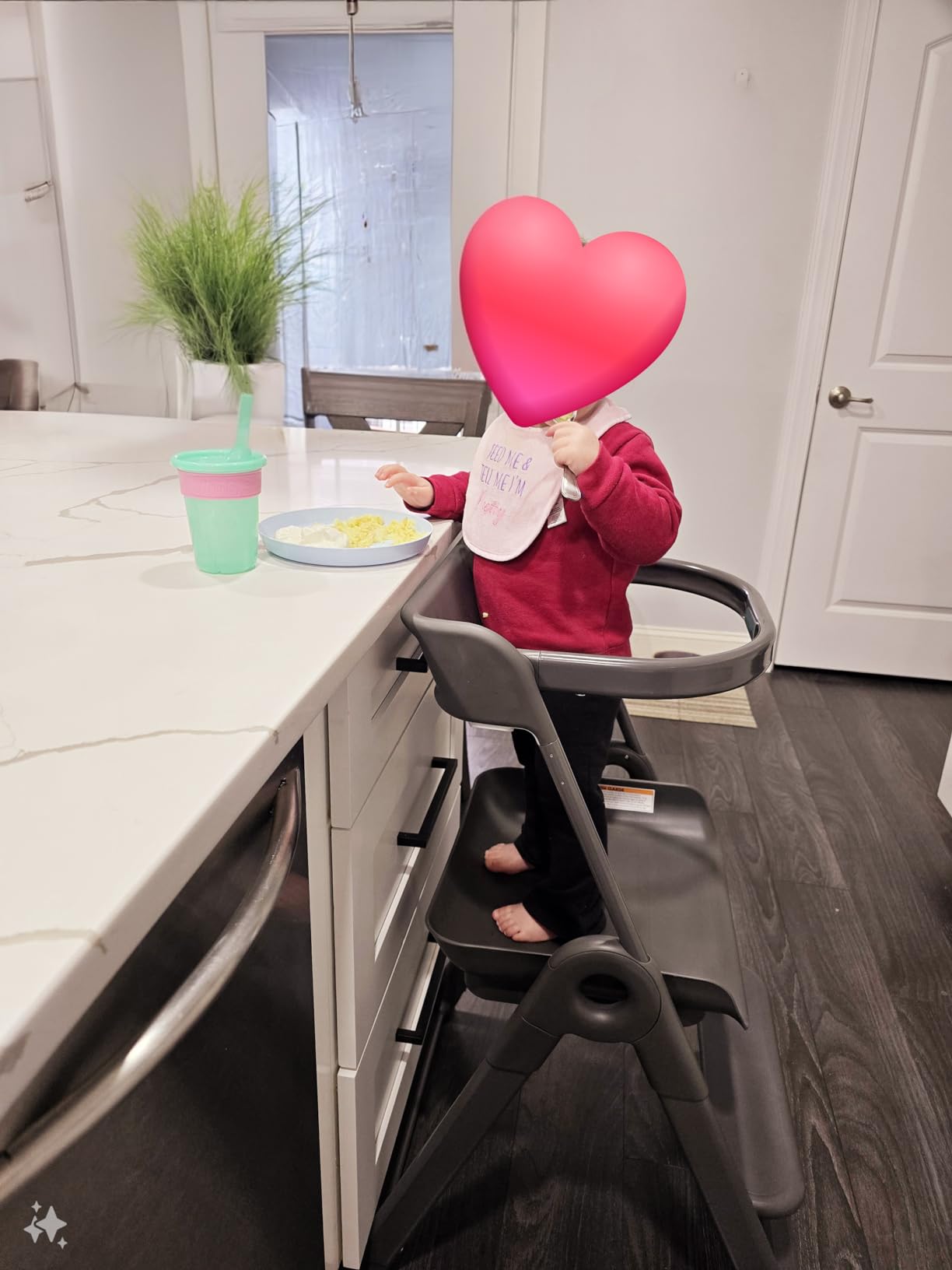 Boon Pivot Toddler Tower - Folding Toddler Step Stool for Bathroom Sink or Kitchen Countertop - Step Stool for Toddlers with CPC Certification - Gray - Ages 18 Months to 4 Years - Customer Photo 1