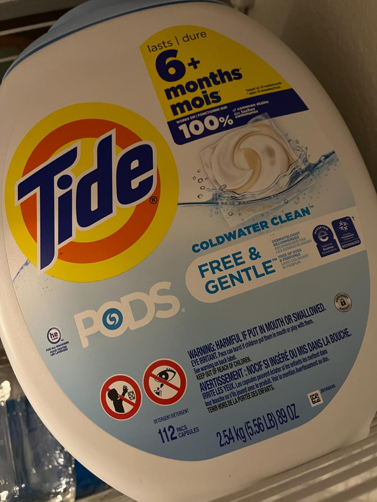 Tide PODS Free & Gentle Laundry Detergent Soap Pacs, 112 Count - Customer Photo 4