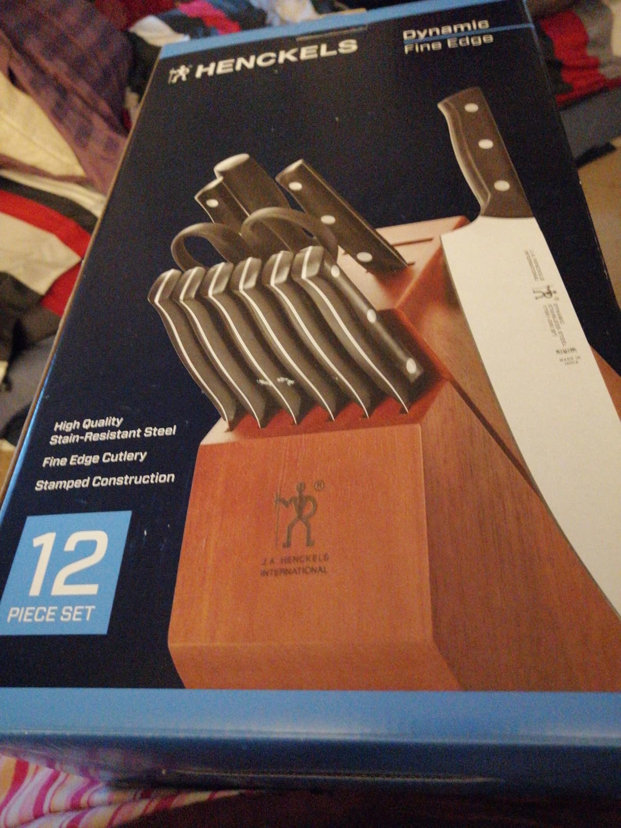 HENCKELS Dynamic 14-pc Self-Sharpening Knife Block Set, Brown - Customer Photo 1