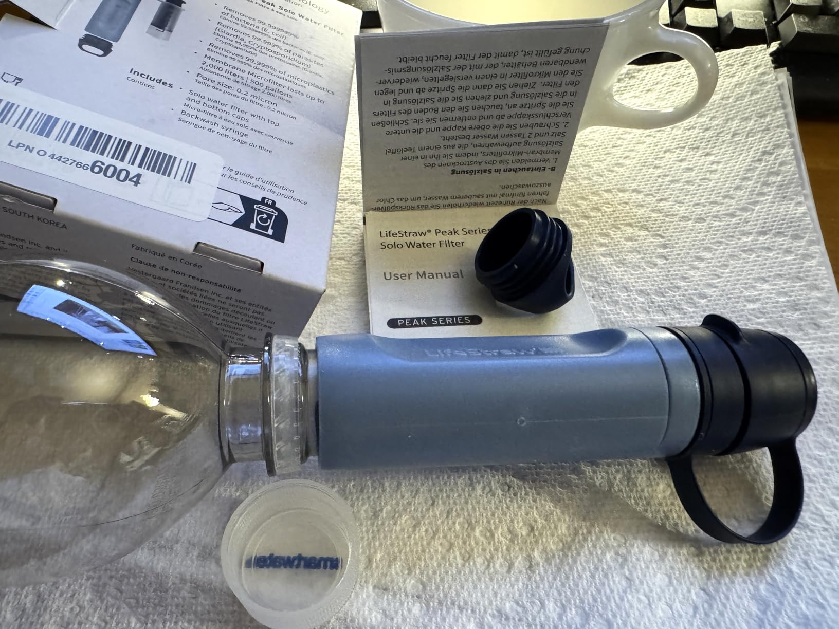 LifeStraw Peak Series - Solo Personal Water Filter for Hiking, Camping, Travel, Survival and Emergency Preparedness Customer Review LifeStraw Peak Series - Solo Personal Water Filter for Hiking, Camping, Travel, Survival and Emergency Preparedness - Customer Photo 5