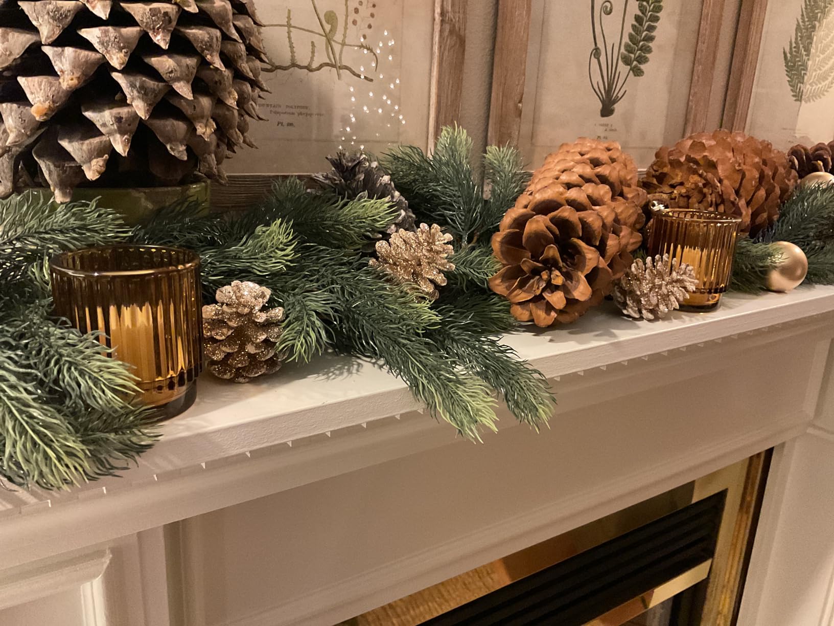Kate Aspen Gold Votive Candle Holders - Vintage Ribbed Glass Candle Holder Set of 6 - Mercury Glass Tealight Holders for Christmas Table Decor, Holiday Centerpieces, Fall Thanksgiving Tablescape - Customer Photo 2