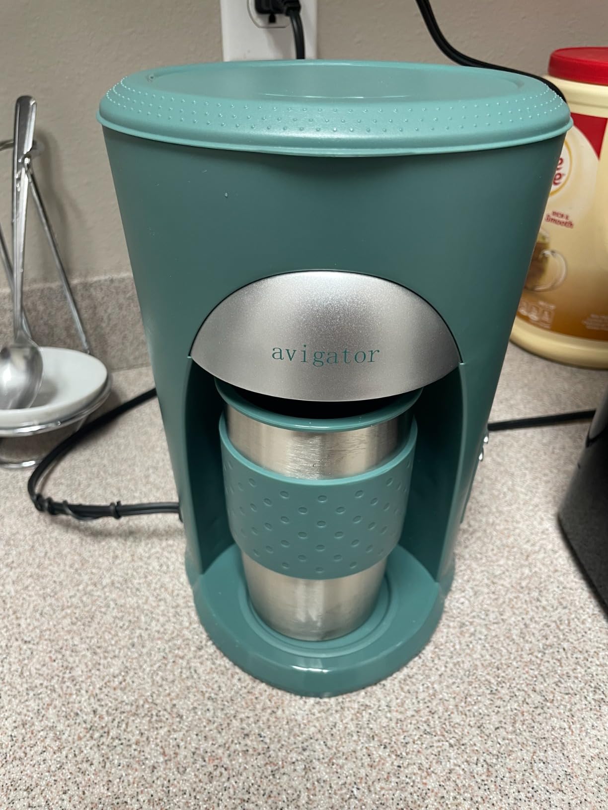 Portable Coffee Maker for Travel Camping Car, Compact Drip Coffee Machine Single Serve with 10 oz Travel Mug for Traveling, RV, Office, Home and Dorm, 12V, Black - Customer Photo 1