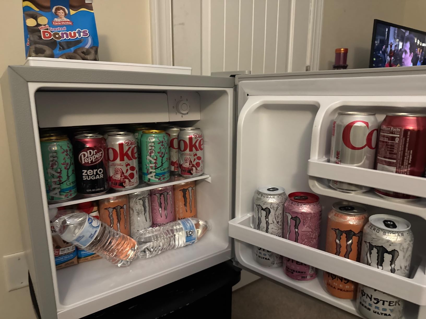Antarctic Star Compact Refrigerator Mini Fridge with Freezer, 1.7 Cu.Ft Single Reversible Door, Low Noise for Gaming Room customer photo 1