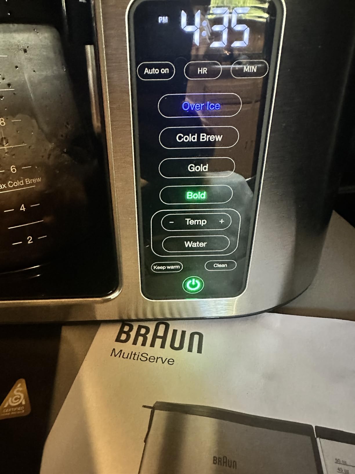 Braun MultiServe Plus 10-Cup Drip Coffee Maker - Hot & Cold Multi-Serve Brewer with Timer and Auto Start, Hot Water Dispenser, Over Ice Function, Stainless Steel & Pod-Free Design, KF9370SI - Customer Photo 2