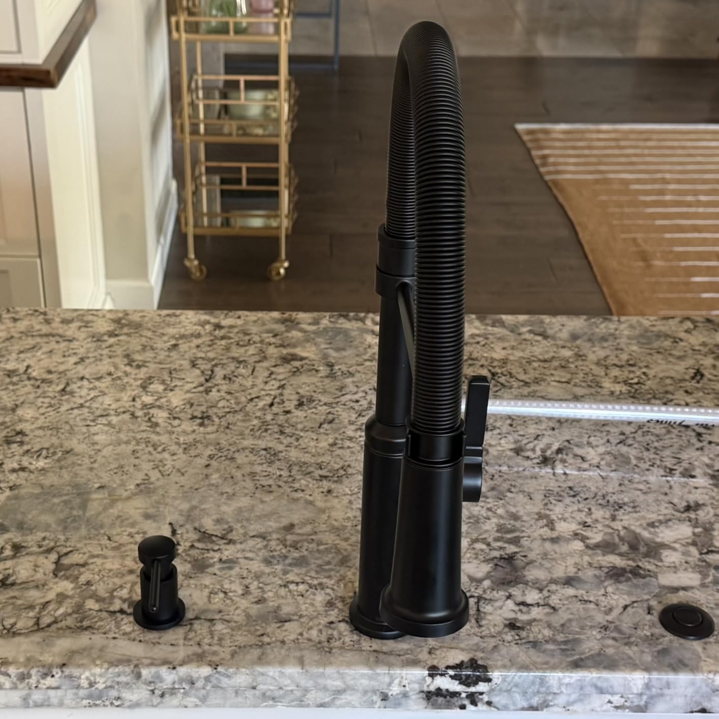Delta Rhett Pro Style Commercial Kitchen Faucet with Pull Down Sprayer, Brushed Nickel Single Hole Kitchen Sink Faucet, Single Handle, Stainless 18829-SS-DST - Customer Photo 5