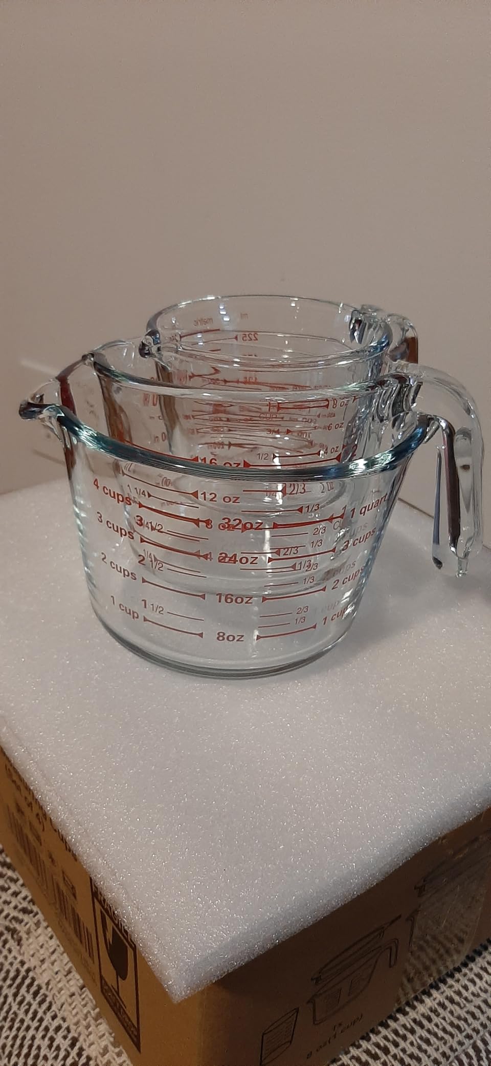 KOMUEE 4 Piece Glass Measuring Cups Set, 5 Oz, 1-Cup, 2-Cup, 4-Cup Liquid Measuring Cups with Lids for Kitchen, Freezer and Microwave Safe Customer Review KOMUEE 4 Piece Glass Measuring Cups Set, 5 Oz, 1-Cup, 2-Cup, 4-Cup Liquid Measuring Cups with Lids for Kitchen, Freezer and Microwave Safe - Customer Photo 5