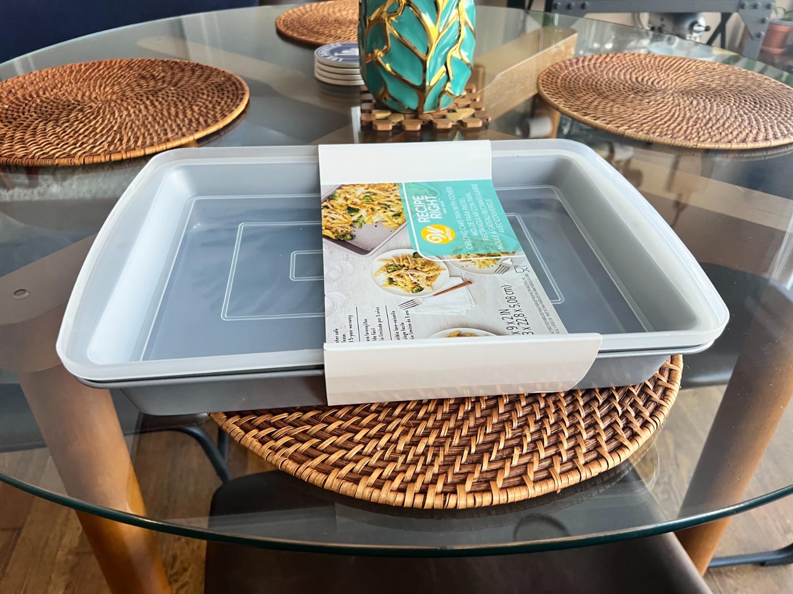 9x13 Inch Nonstick Rectangular Baking Pan with Lid – Covered Cake Pan for Brownies, Sheet Cakes, Lasagna – Durable, Dishwasher Safe, Freezer Safe - Customer Photo 1