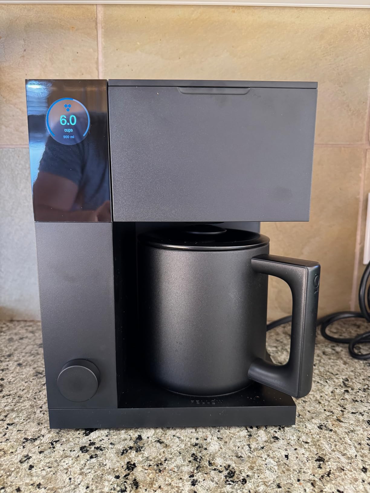 Fellow Aiden Precision Coffee Maker - 10-Cup Thermal Carafe, Built-In Brewing Guidance, Scheduling, Removable Water Tank, Matte White - Customer Photo 2