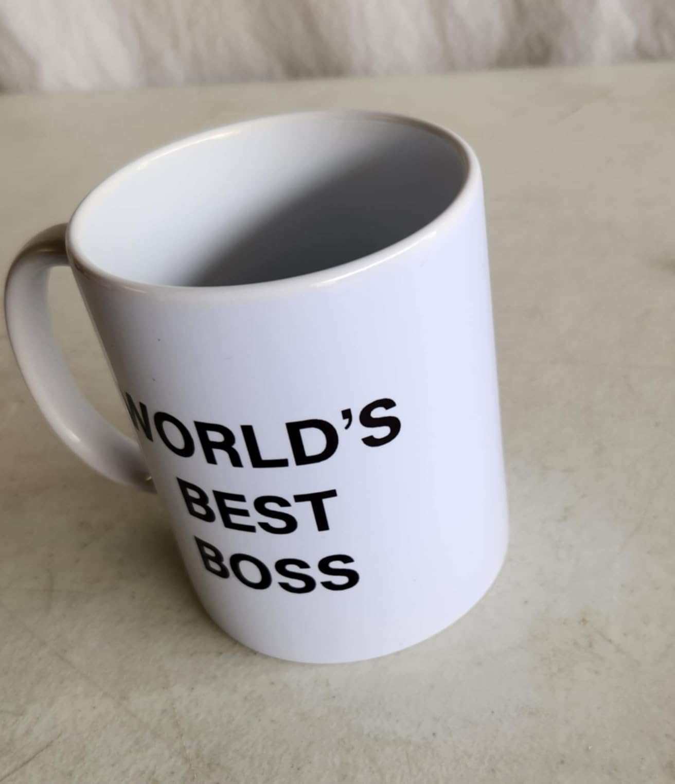 World's Best Boss Mug, The Office Coffee Mug 11 oz Ceramic Mug Funny Unique Idea Cup Gifts for Office Male Female Bosses Coworkers (11oz) - Customer Photo 1